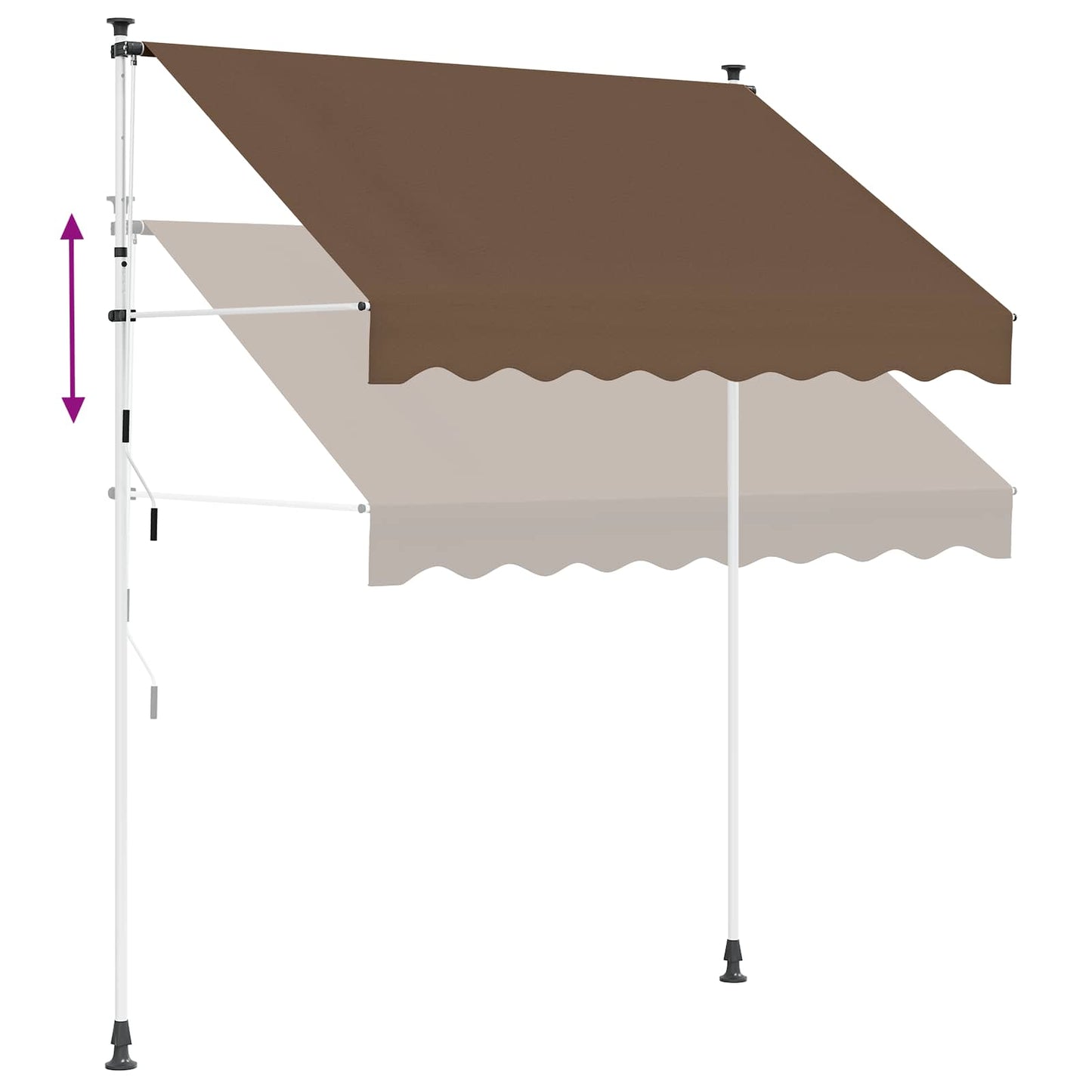 vidaXL Χειροκίνητη Ανακλινόμενη Σκίαση Taupe 150 cm