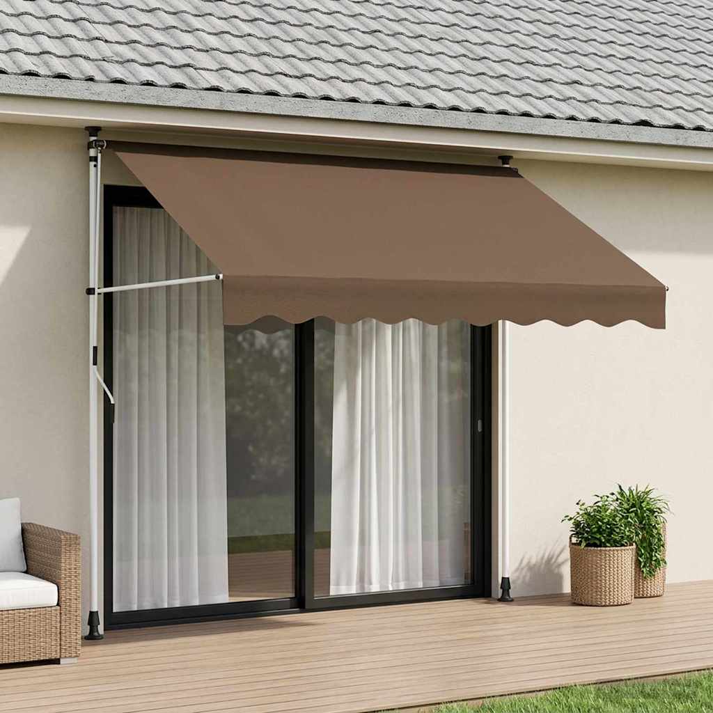 vidaXL Χειροκίνητη Ανακλινόμενη Σκίαση Taupe 300 cm