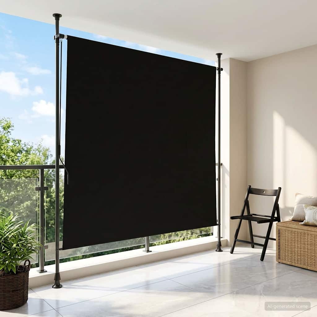 vidaXL Εξωτερικό ρολό Μαύρο 150 x 270 cm