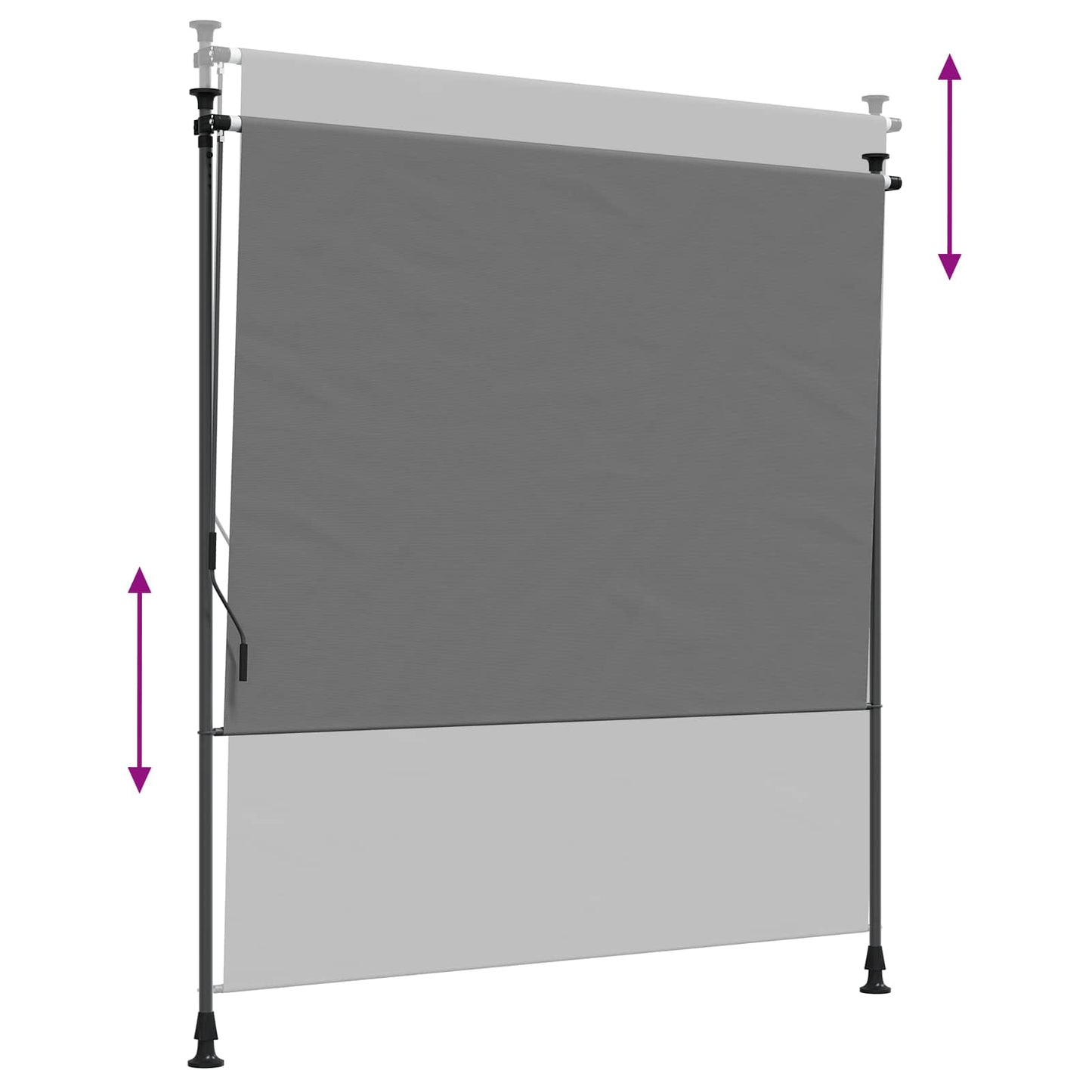 vidaXL Εξωτερικό ρολό Ανοιχτό γκρι 120 x 270 cm