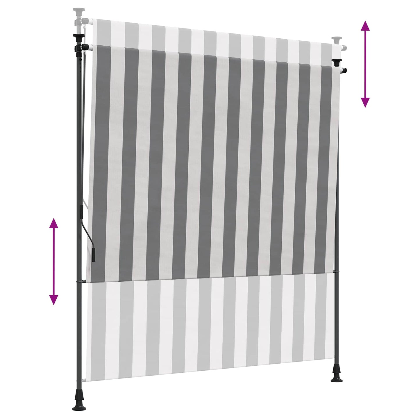 vidaXL Εξωτερικό ρολό Γκρι και Λευκό 100 x 270 cm
