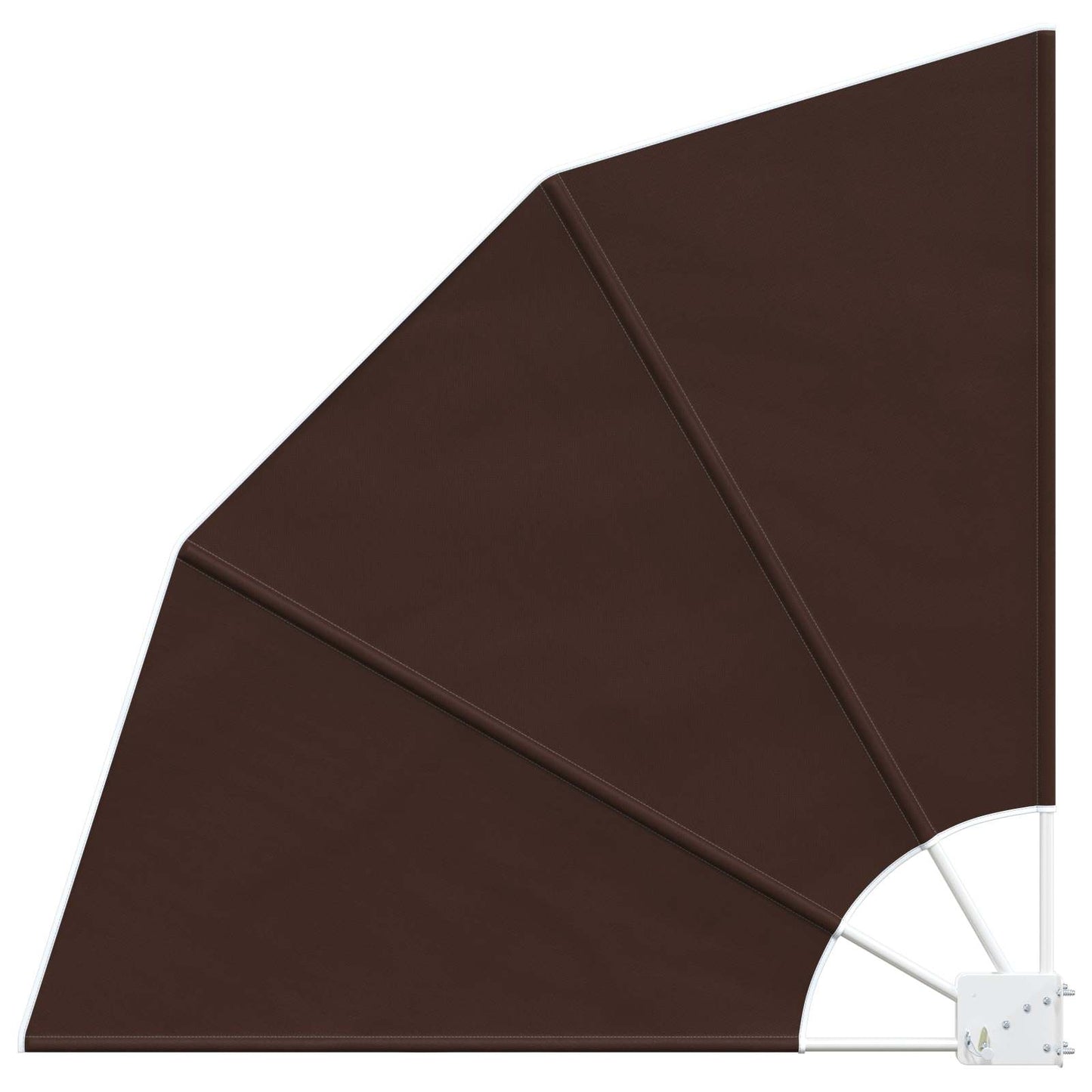 vidaXL Αδιάφανο σκίαστρο μπαλκονιού 140 x 140 cm Πολυεστέρας Καφέ