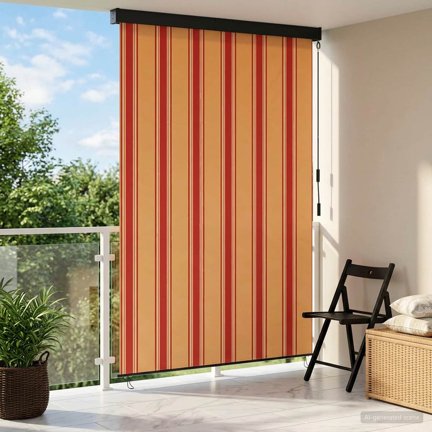 vidaXL Ρόλερ Πολύχρωμο 100 x 250 cm Ύφασμα και Αλουμίνιο