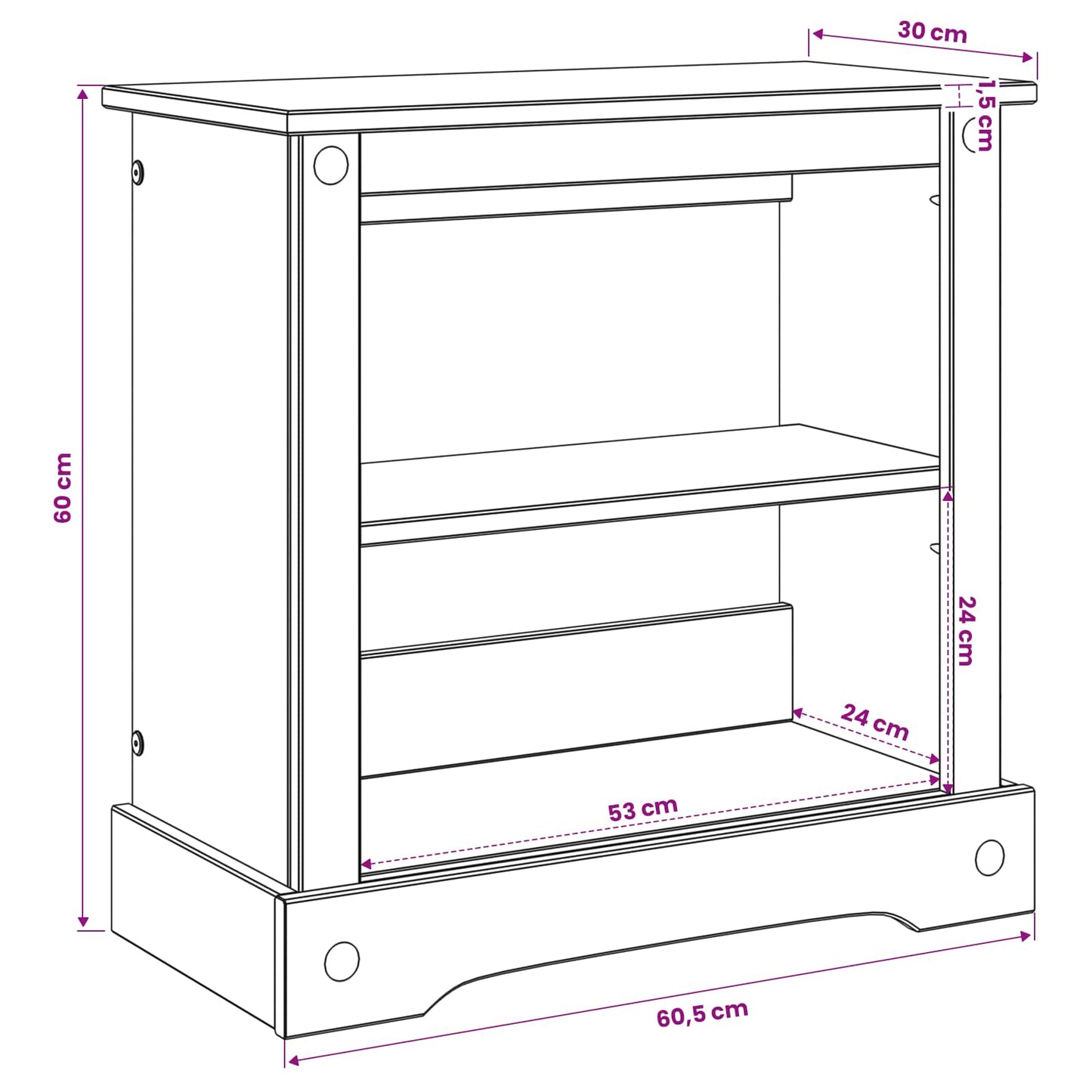 vidaXL Βάση ενυδρείου CORONA Καφέ 60,5 x 30 x 60 εκ. 150 κιλά