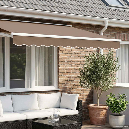 vidaXL Αντικατάσταση κουρτίνας τέντας Taupe 329 x 20 εκ. Πολυεστέρας