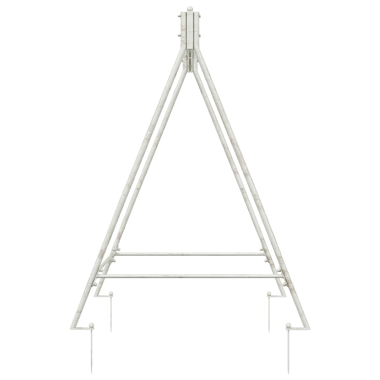 vidaXL Σκελετός Κούνιας Αντίκες Λευκό 113 x 121,5 x 168 εκ. Ατσάλι
