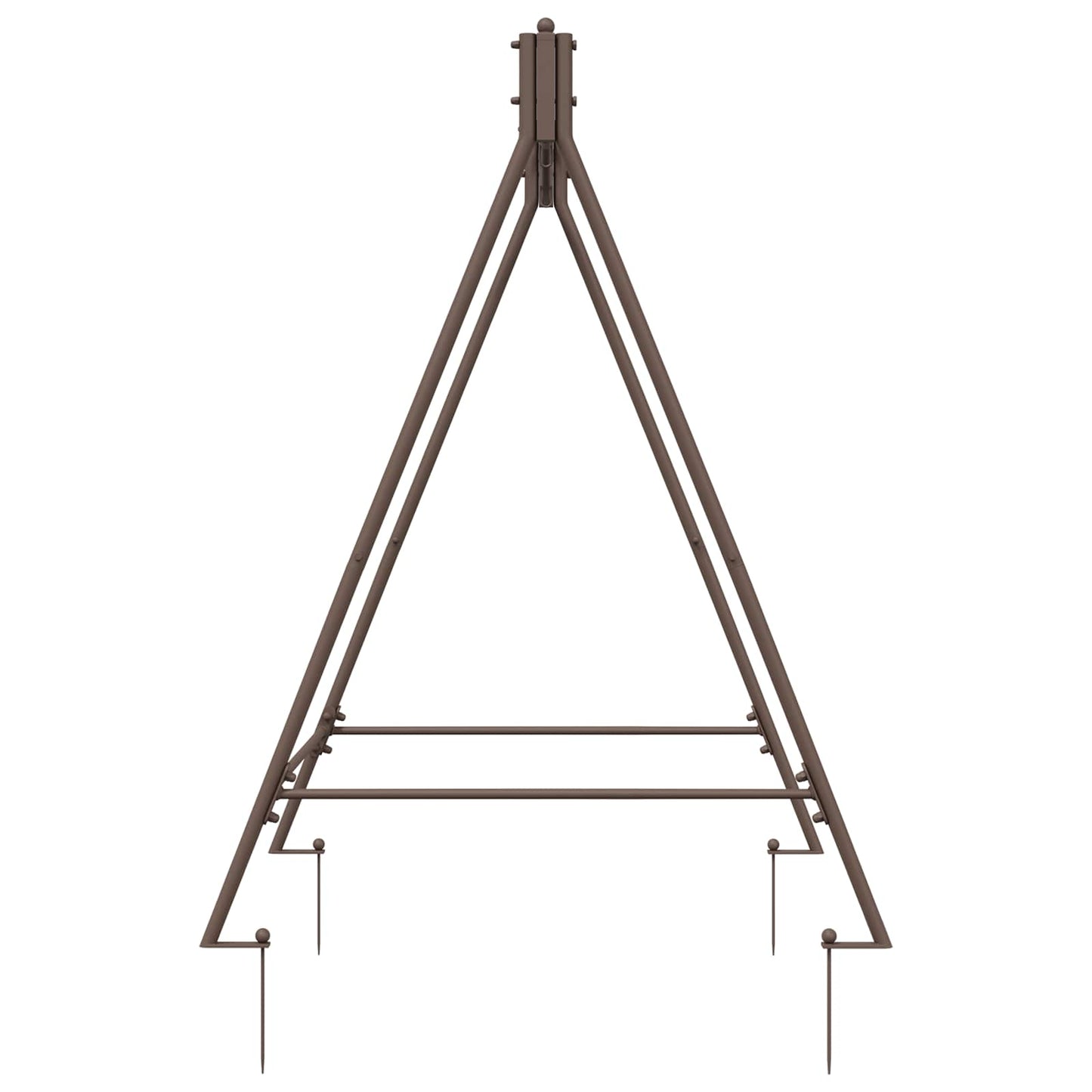 vidaXL Σκελετός Κούνιας Αρχαίο Καφέ 113 x 121,5 x 168 εκ. Ατσάλι