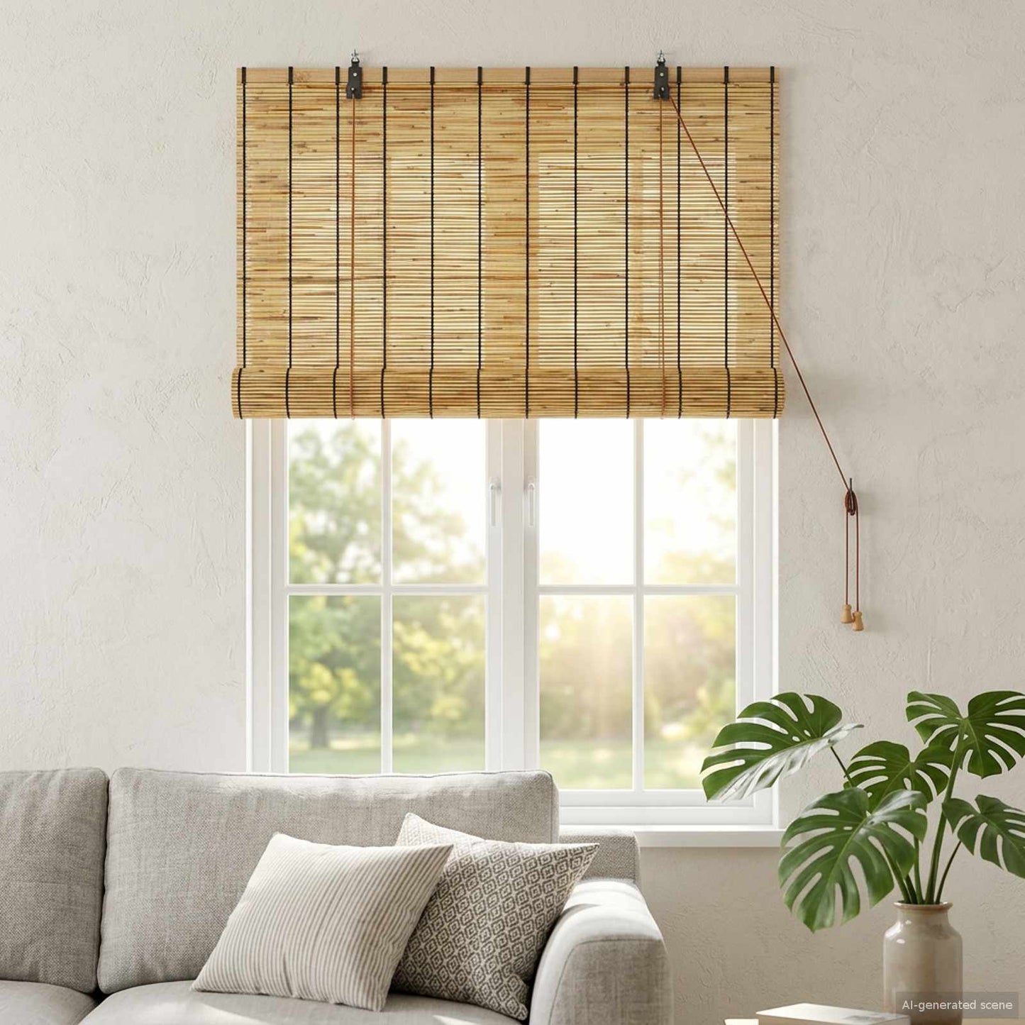 vidaXL Ρόλερ (στόρι) Φυσικό 80 x 160 cm Καλάμι