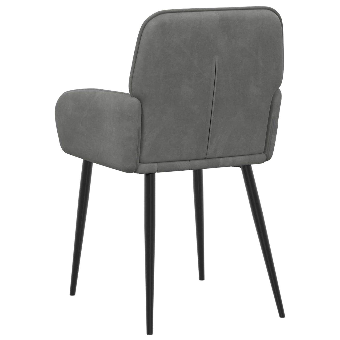 vidaXL Καρέκλες φαγητού 2 pcs Βελούδο Σκούρο Γκρι 57 x 50 x 85 εκ.