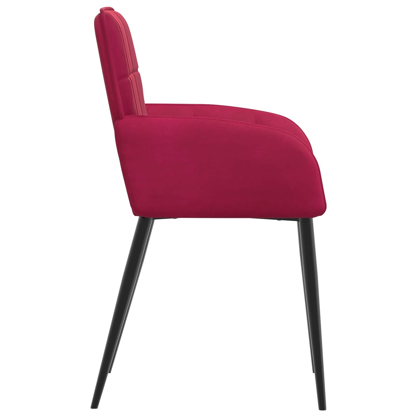 vidaXL Καρέκλες φαγητού 2 pcs Βελούδο Κόκκινο 57 x 50 x 85 εκ.