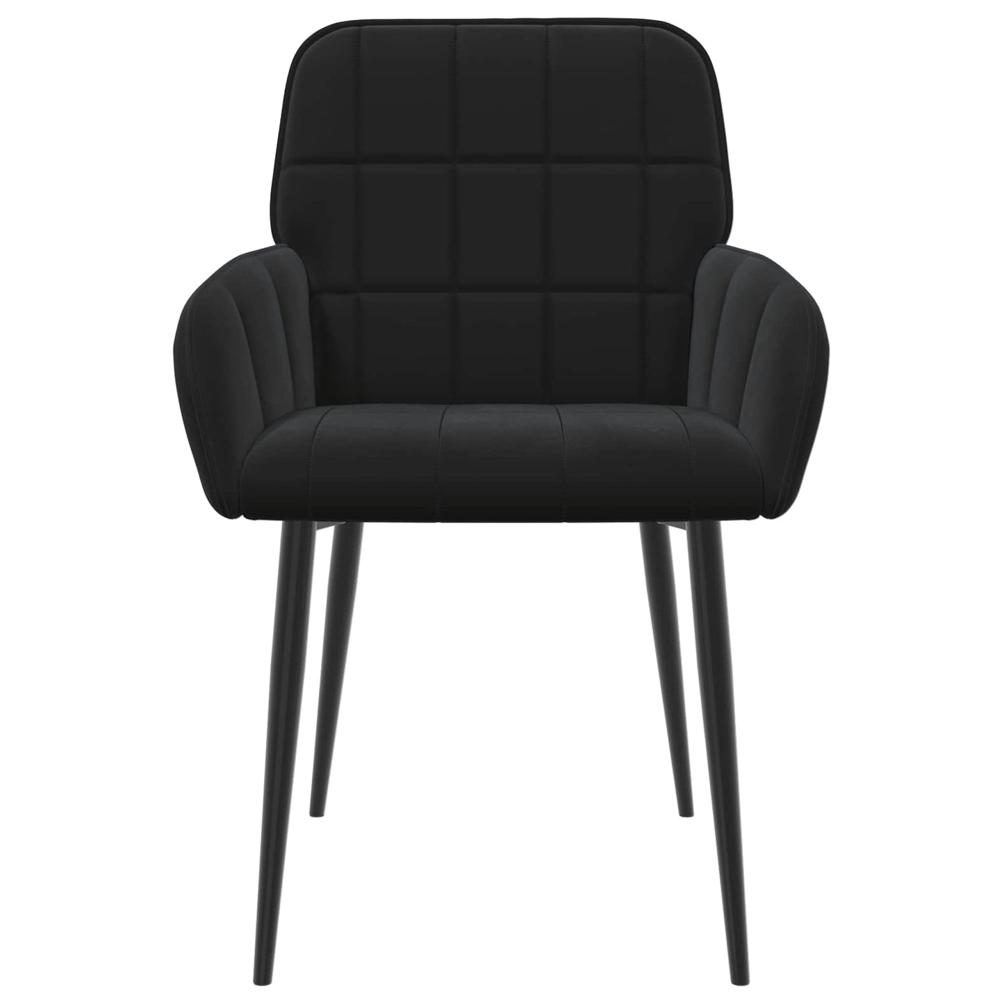 vidaXL Καρέκλες φαγητού 2 pcs Βελούδο Μαύρο 57 x 50 x 85 εκ.