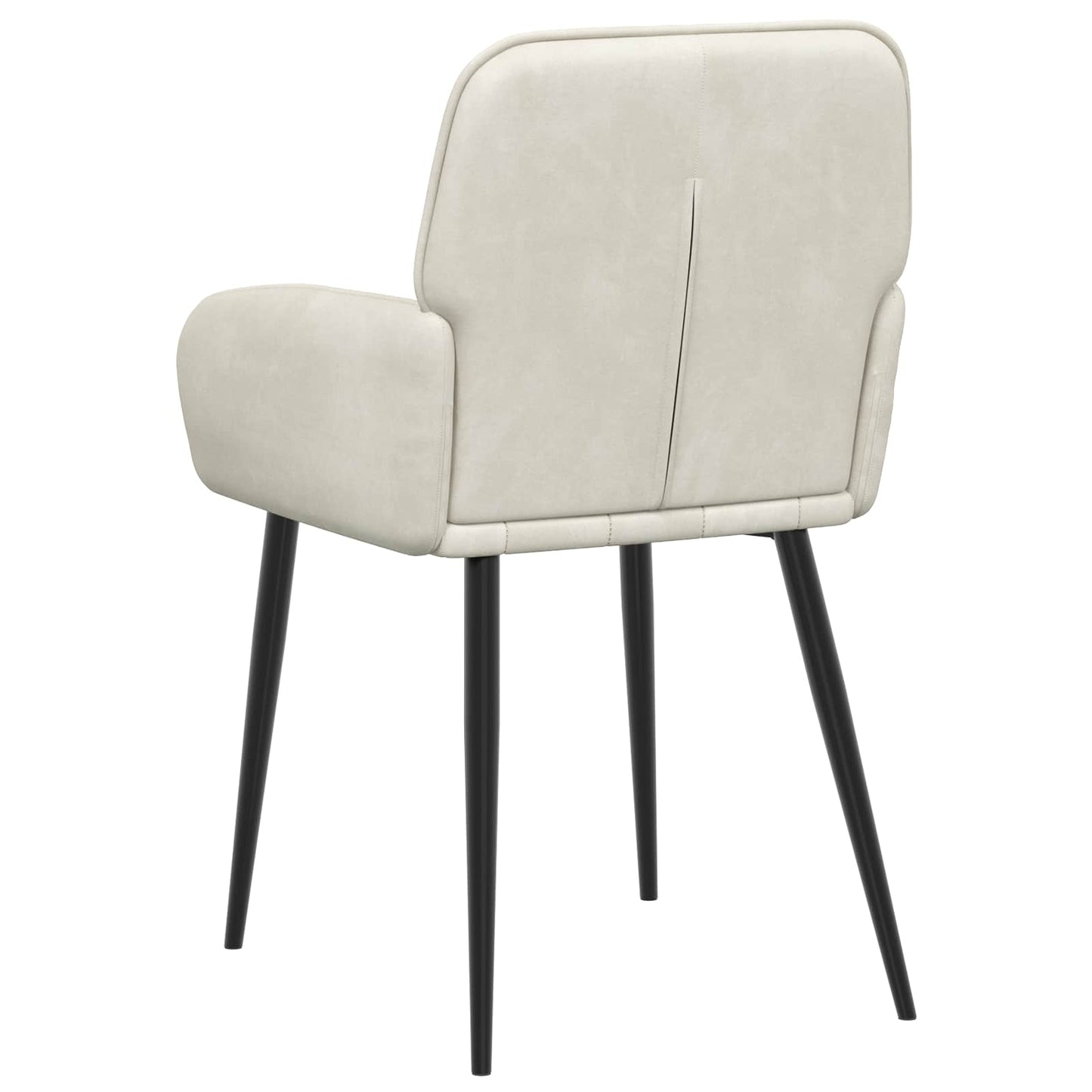 vidaXL Καρέκλες φαγητού 2 pcs Βελούδο Κρεμ 57 x 50 x 85 εκ.