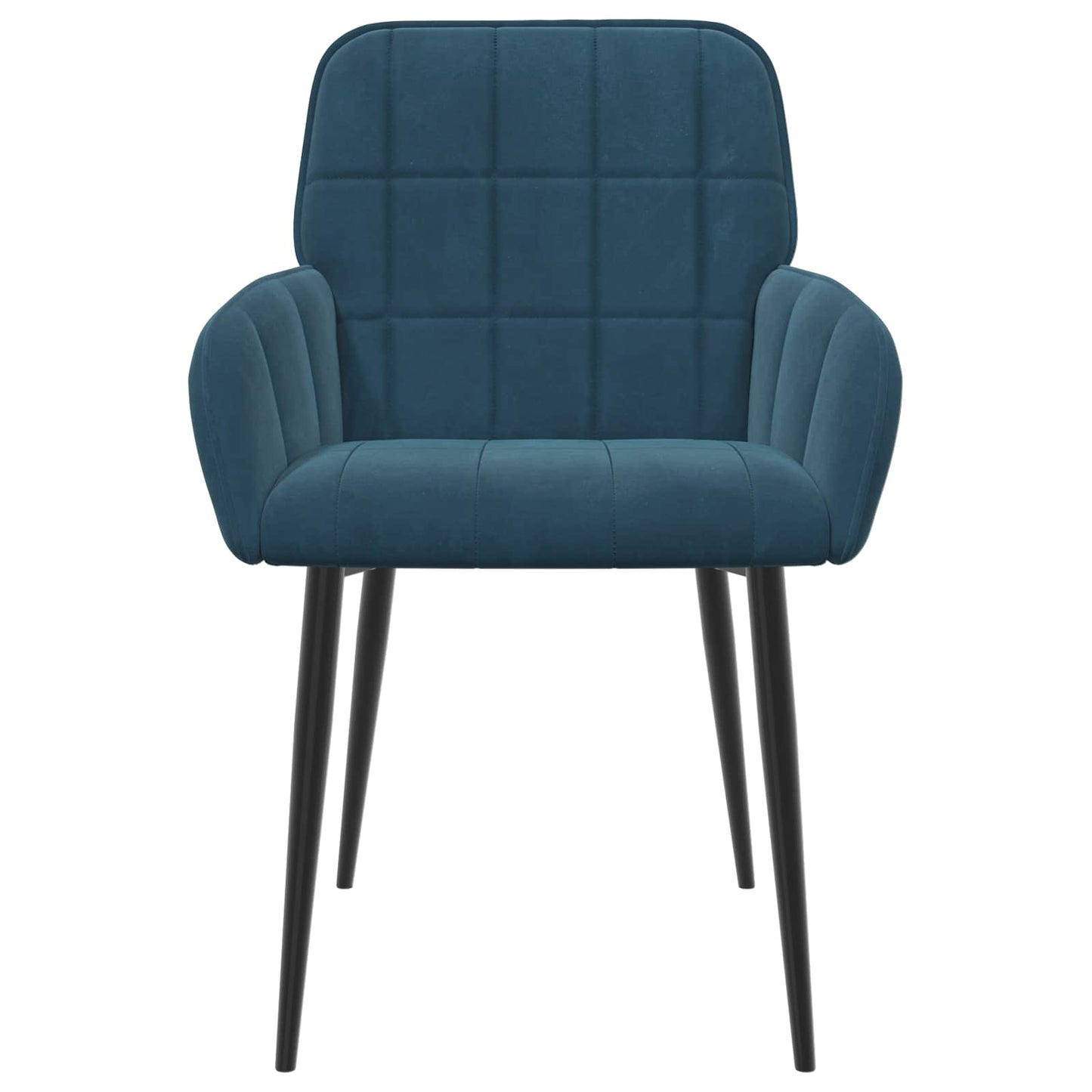 vidaXL Καρέκλες φαγητού 2 pcs Βελούδο Μπλε 57 x 50 x 85 εκ.