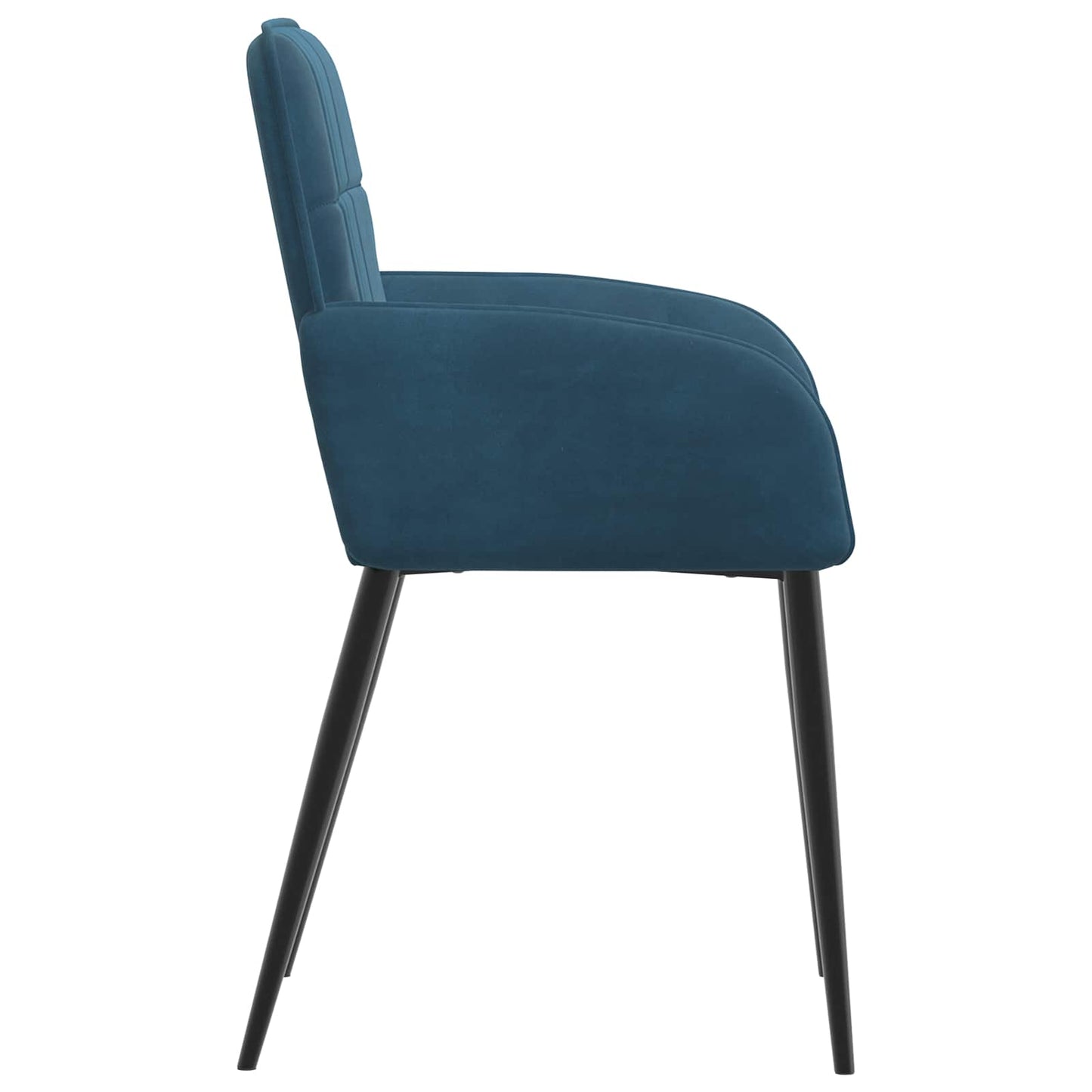 vidaXL Καρέκλες φαγητού 2 pcs Βελούδο Μπλε 57 x 50 x 85 εκ.