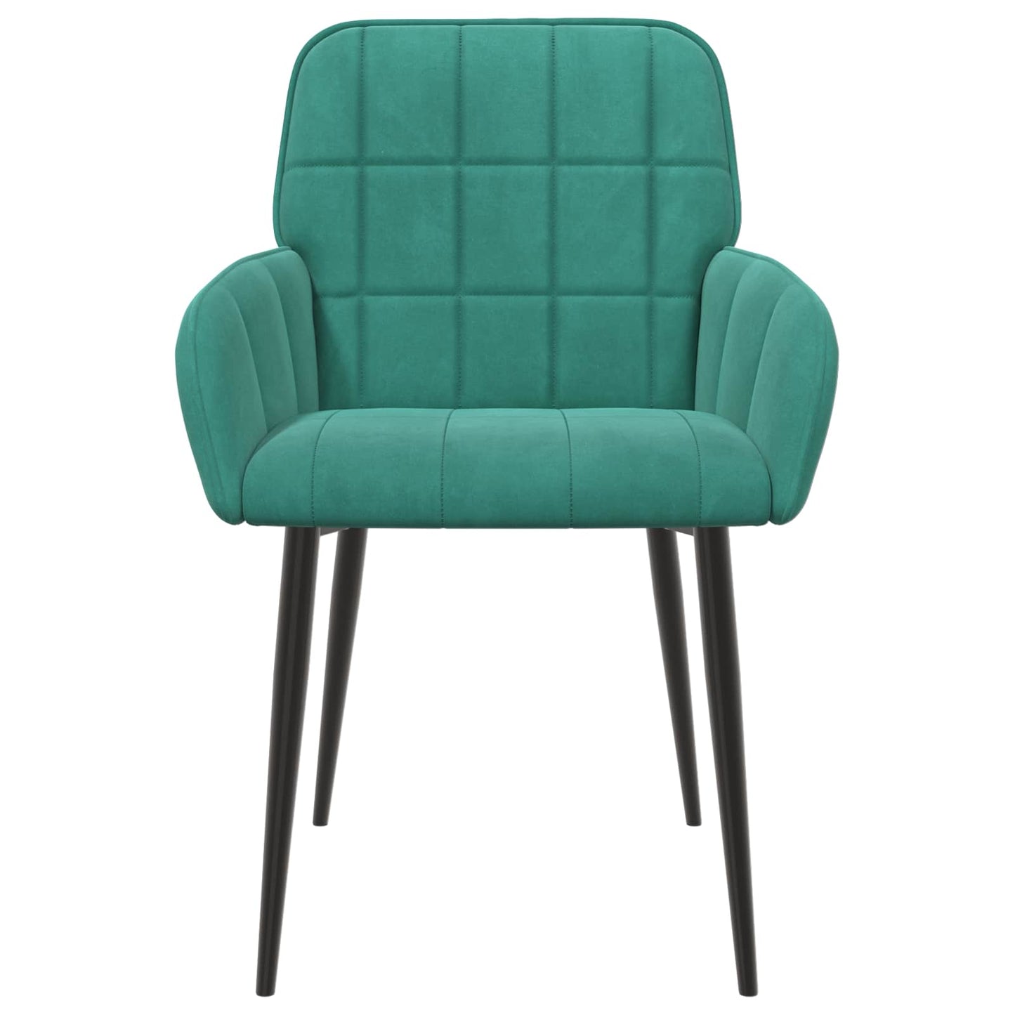 vidaXL Καρέκλες φαγητού 2 pcs Βελούδο Τιρκουάζ 57 x 50 x 85 εκ.