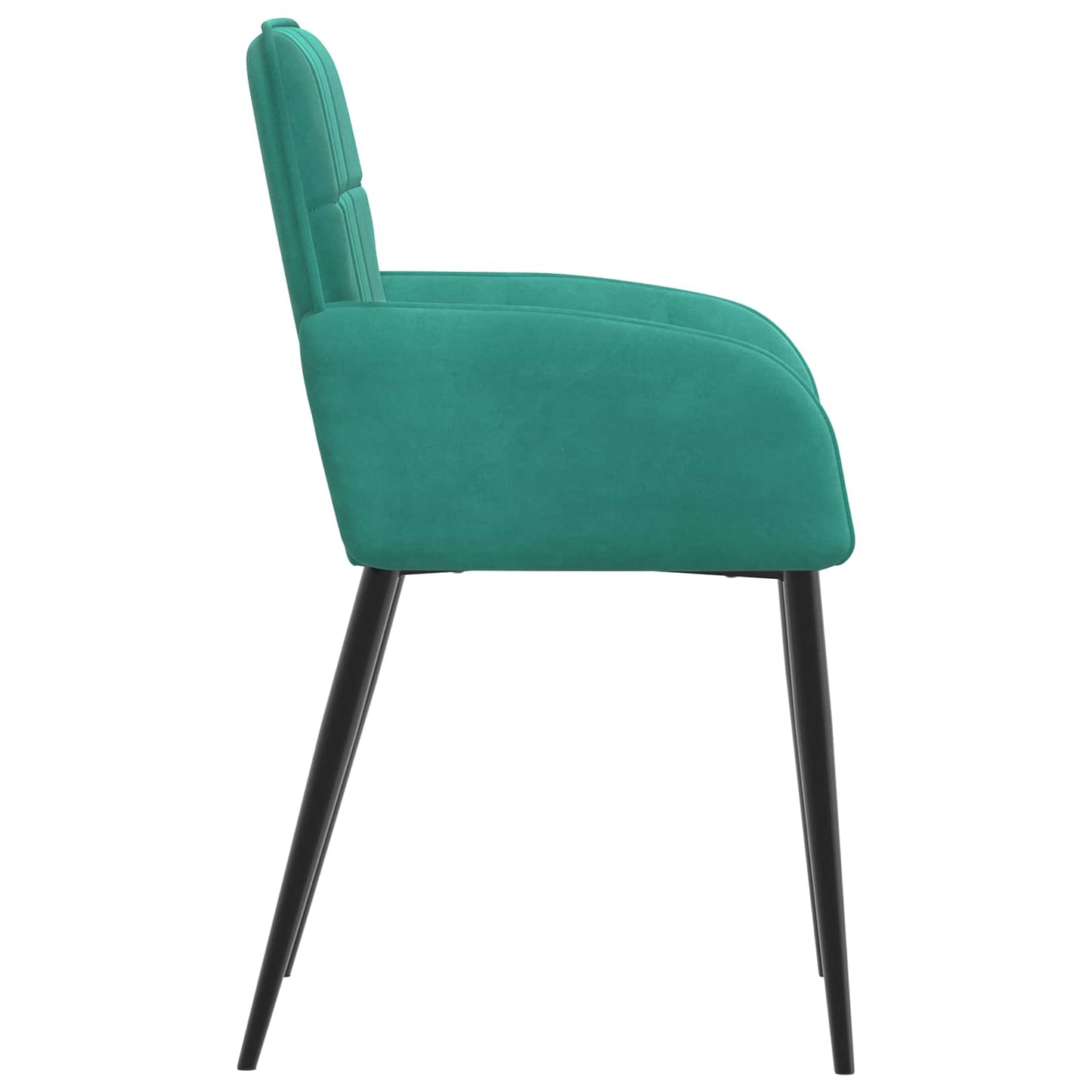 vidaXL Καρέκλες φαγητού 2 pcs Βελούδο Τιρκουάζ 57 x 50 x 85 εκ.