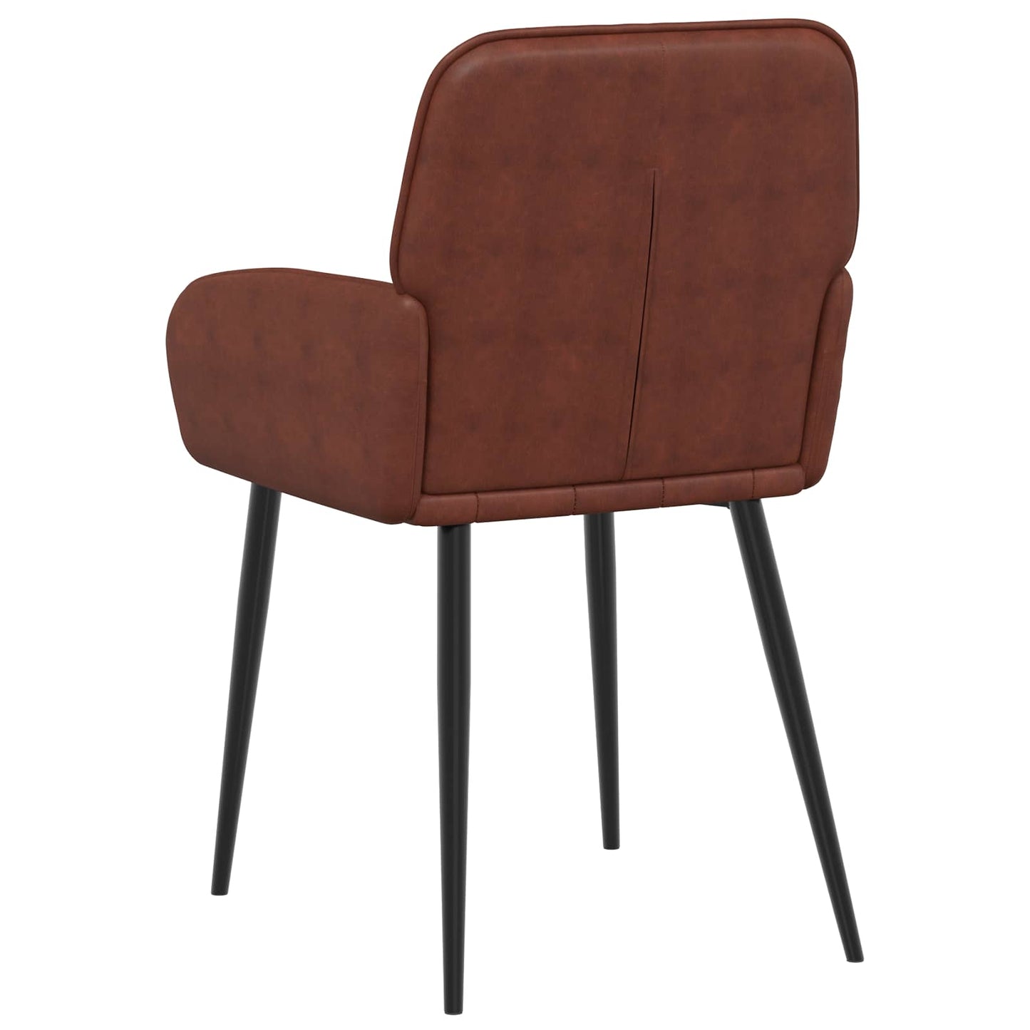 vidaXL Καρέκλες φαγητού 2 pcs Τεχνητό Δέρμα Γυαλιστερό Καφέ