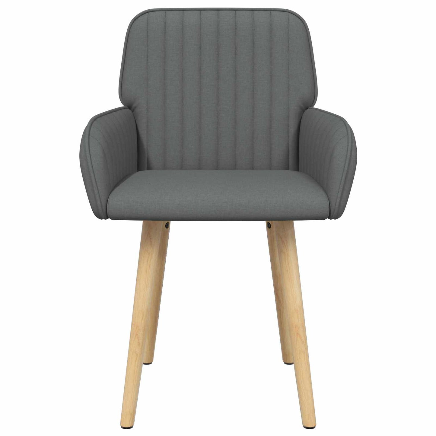 vidaXL Καρέκλες φαγητού 2 pcs Ύφασμα Σκούρο Γκρι 56,5 x 50 x 87,5 εκ.