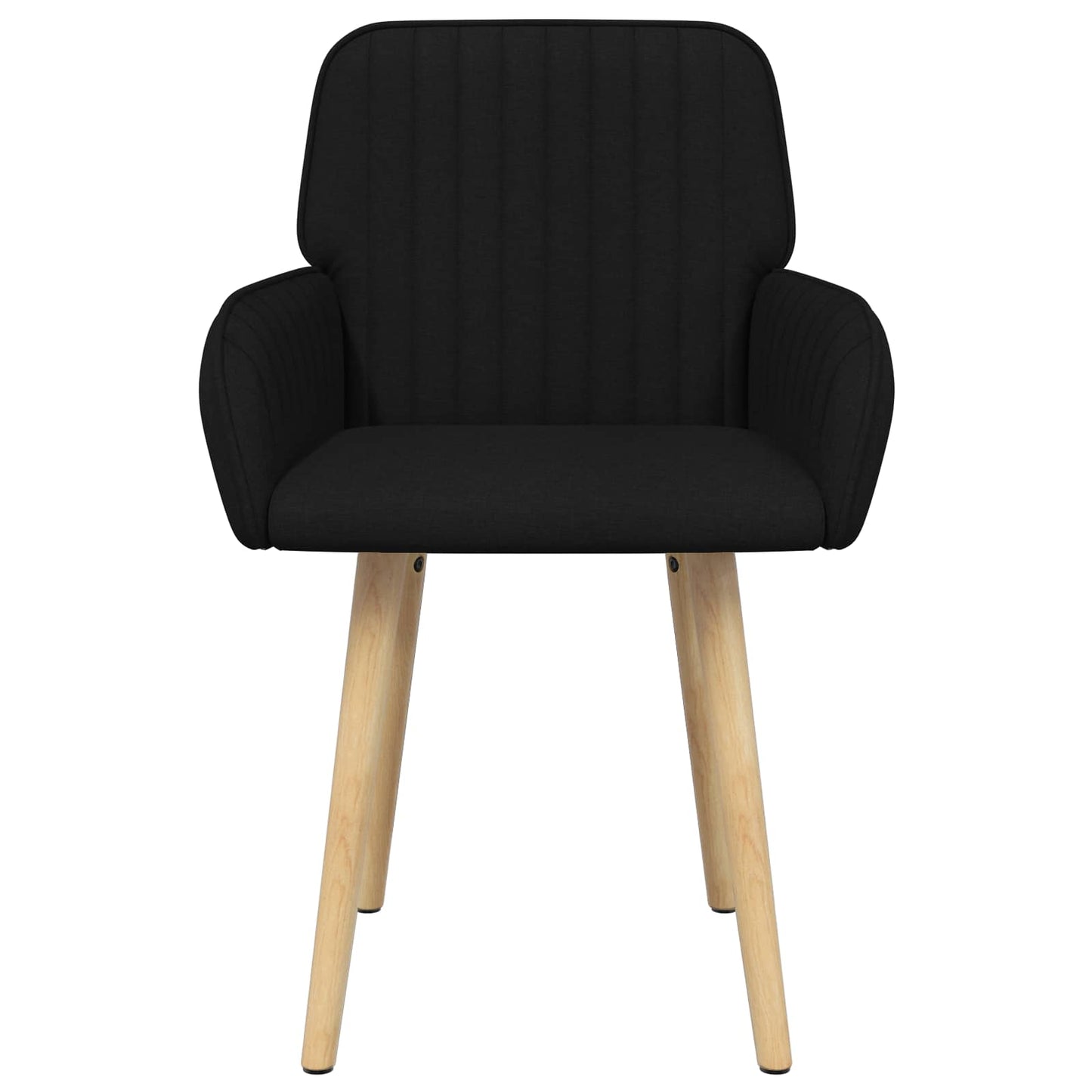 vidaXL Καρέκλες φαγητού 2 pcs Ύφασμα Μαύρο 56,5 x 50 x 87,5 εκ.