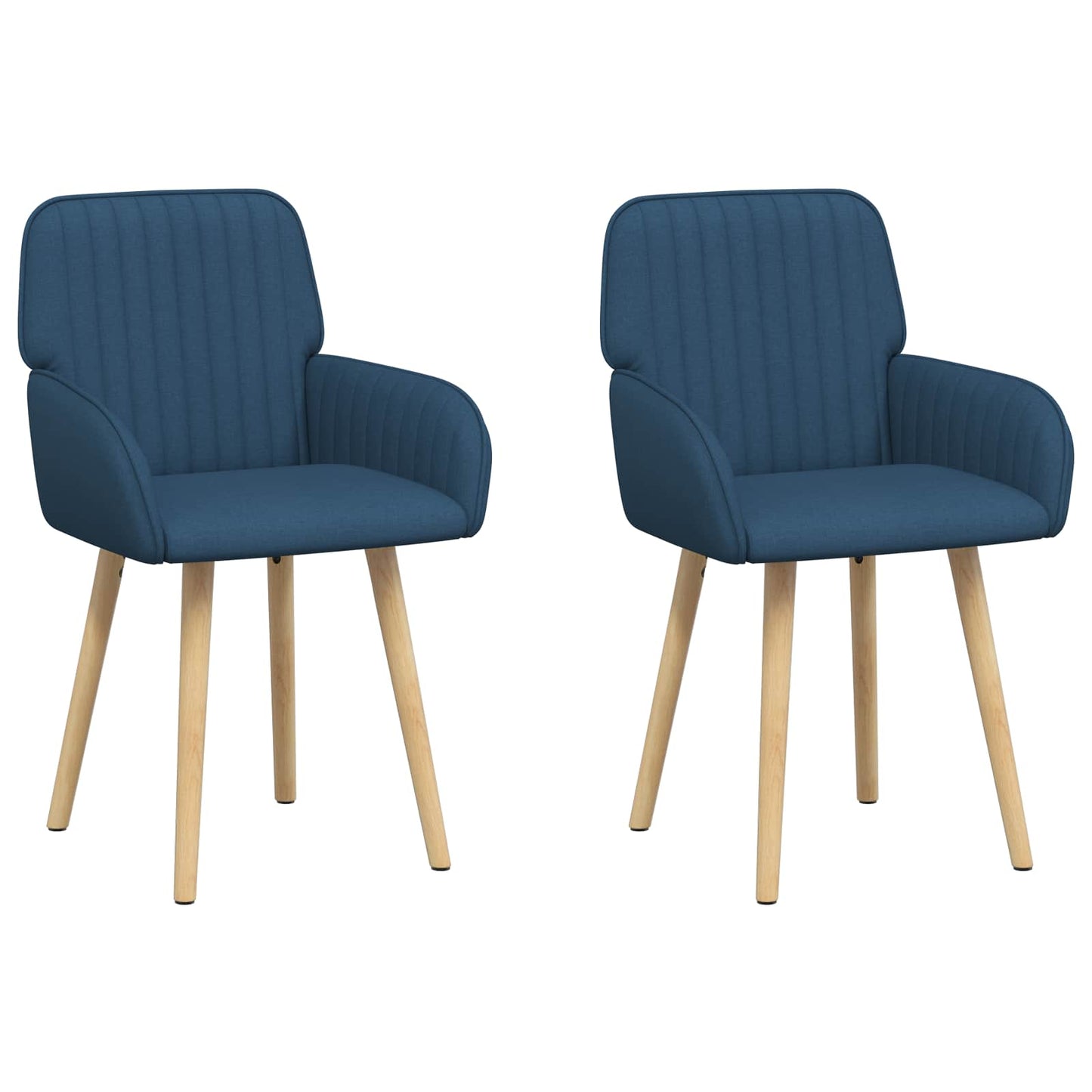 vidaXL Καρέκλες φαγητού 2 pcs Ύφασμα Μπλε 56,5 x 50 x 87,5 εκ.