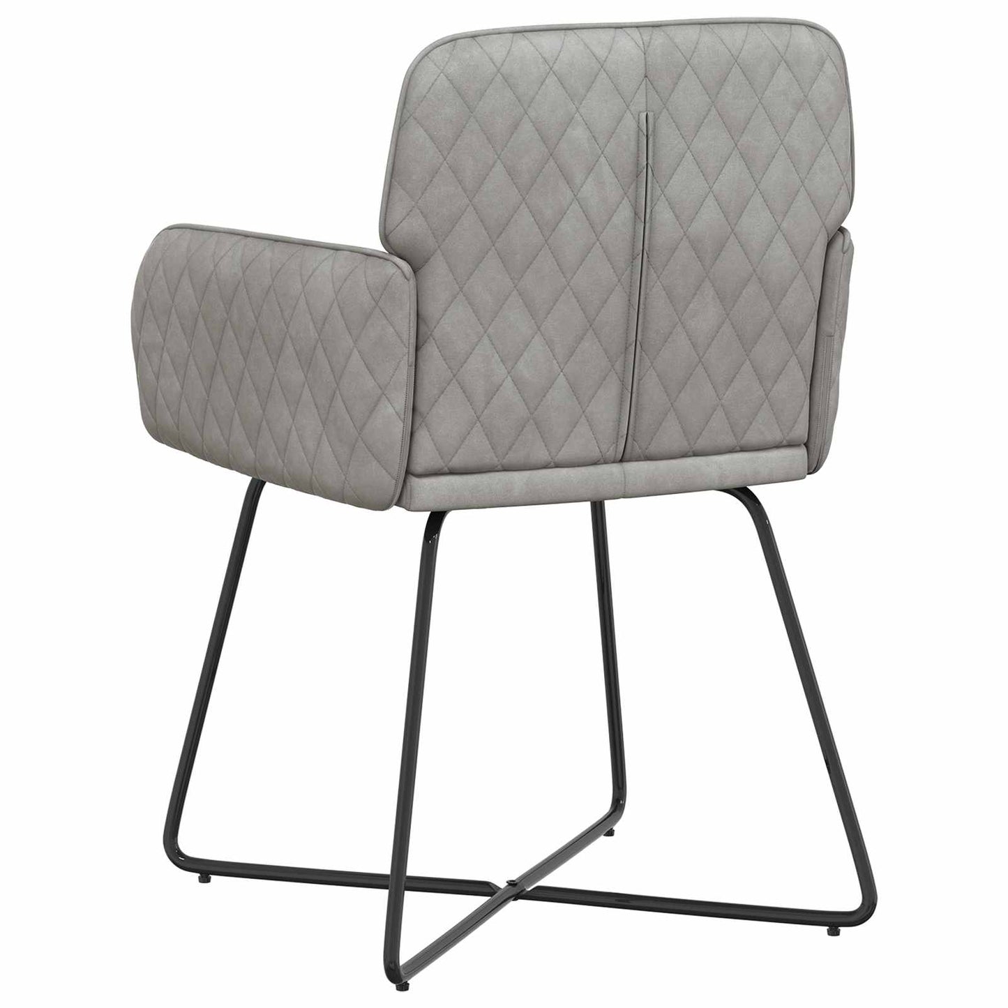 vidaXL Καρέκλες φαγητού 2 pcs Βελούδο Ανοιχτό γκρι 59 x 56,5 x 86 εκ.