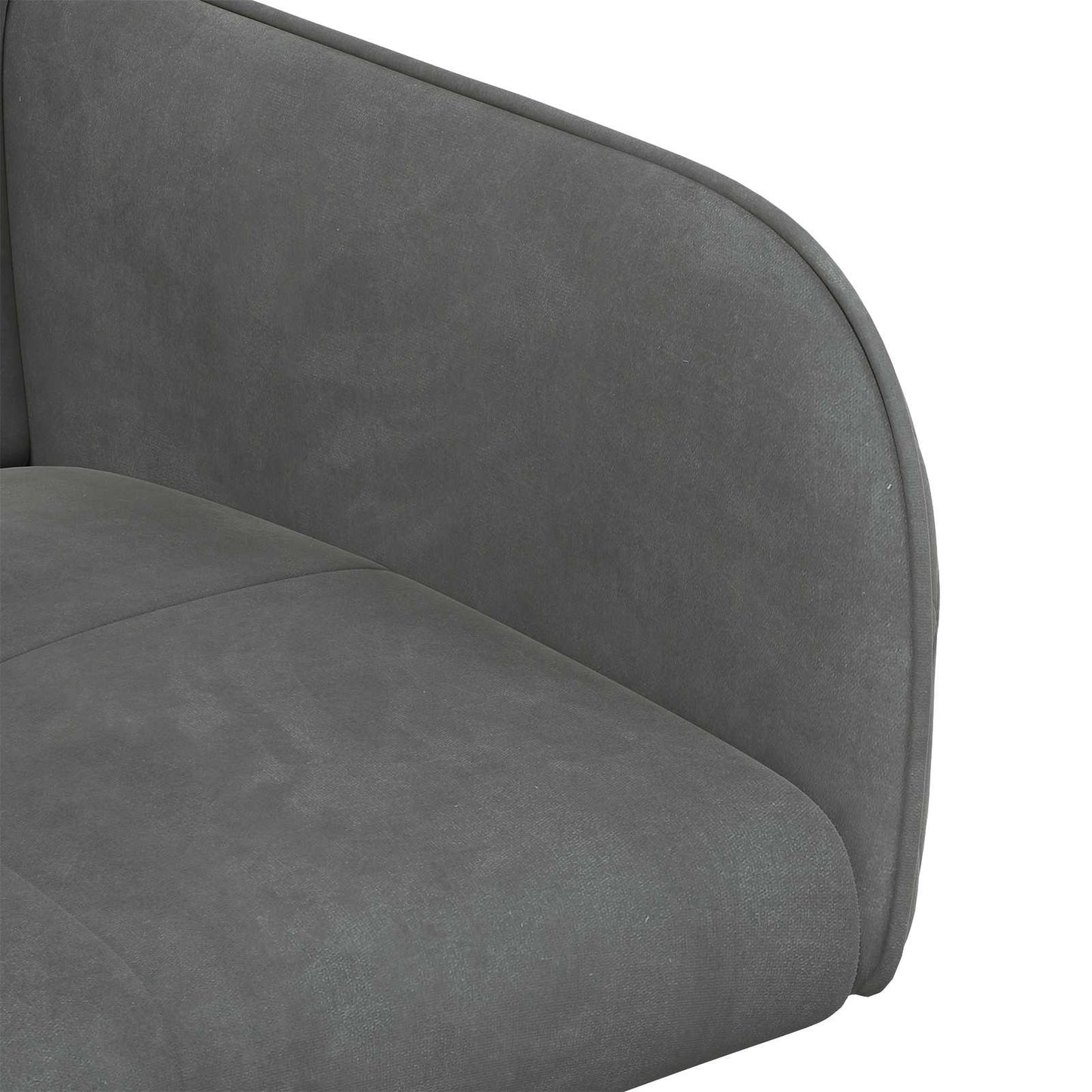 vidaXL Καρέκλες φαγητού 2 pcs Βελούδο Σκούρο Γκρι 59 x 56,5 x 86 εκ.