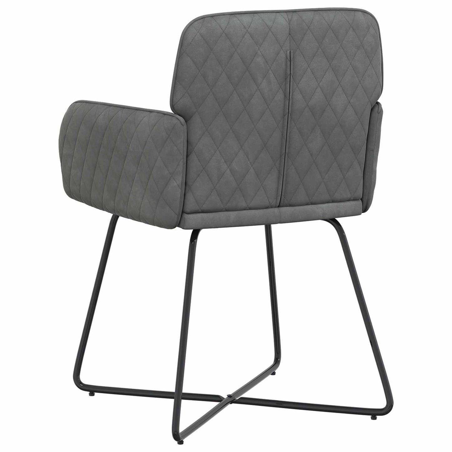 vidaXL Καρέκλες φαγητού 2 pcs Βελούδο Σκούρο Γκρι 59 x 56,5 x 86 εκ.