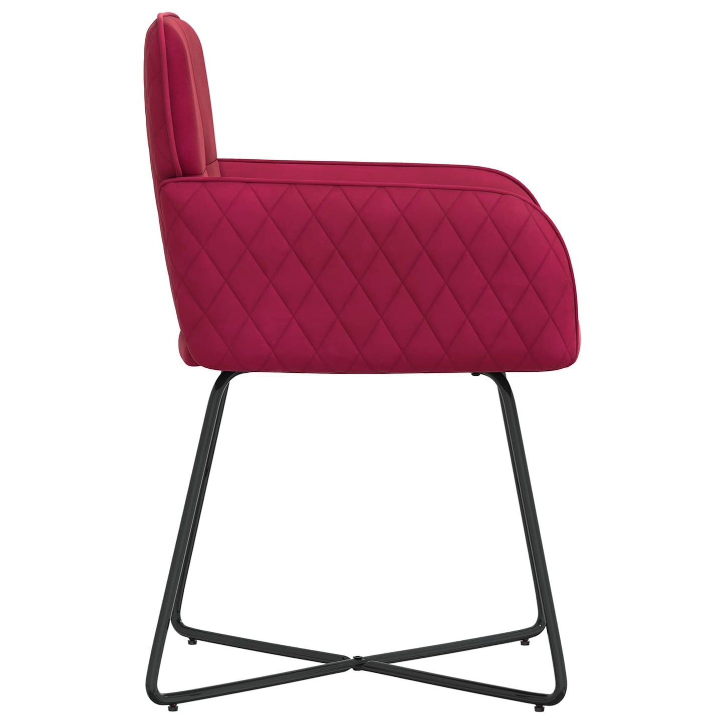 vidaXL Καρέκλες φαγητού 2 pcs Βελούδο Κόκκινο 59 x 56,5 x 86 εκ.