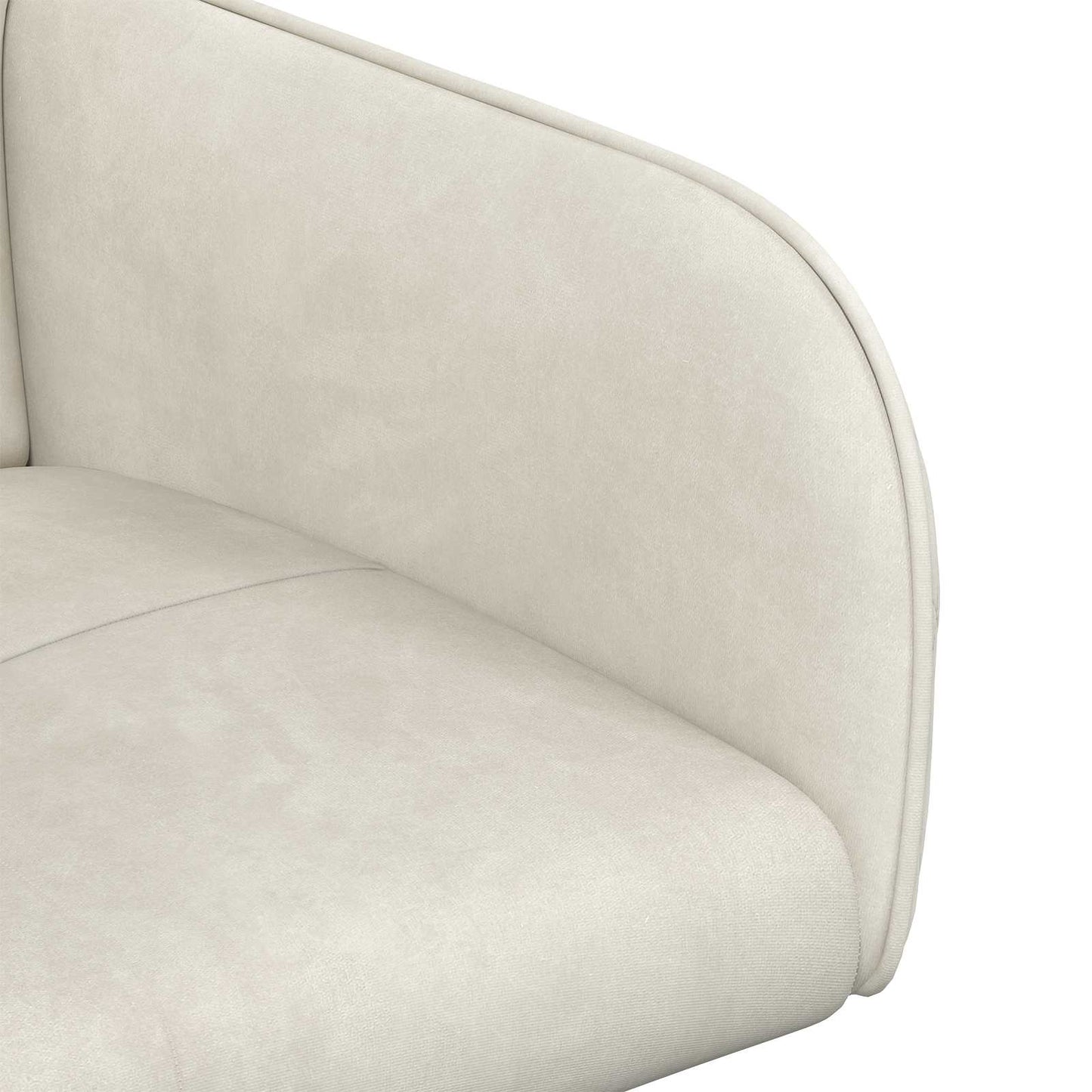 vidaXL Καρέκλες φαγητού 2 pcs Βελούδο Κρεμ 59 x 56,5 x 86 εκ.
