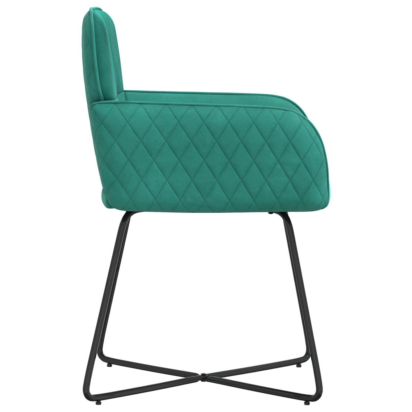 vidaXL Καρέκλες φαγητού 2 pcs Βελούδο Τιρκουάζ 59 x 56,5 x 86 εκ.