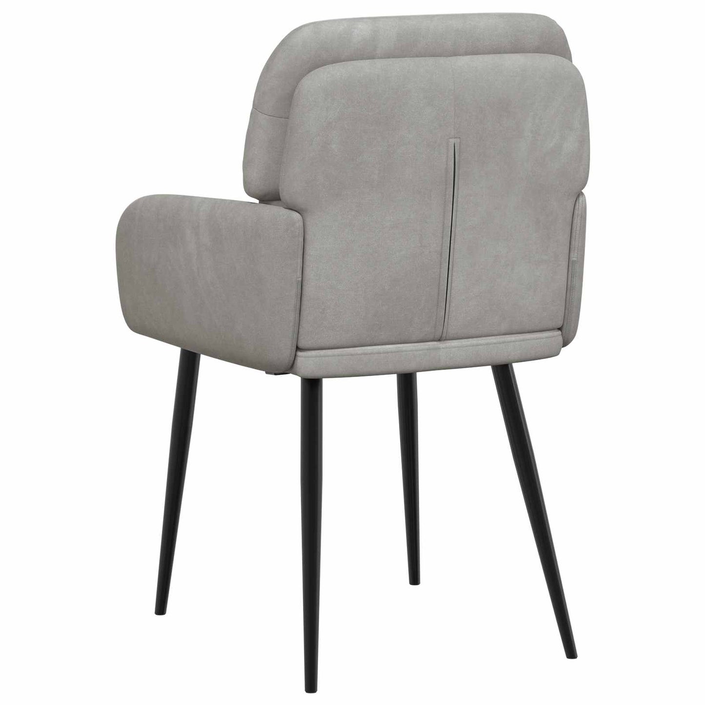 vidaXL Καρέκλες φαγητού 2 pcs Βελούδο Ανοιχτό γκρι 59 x 59,5 x 90 εκ
