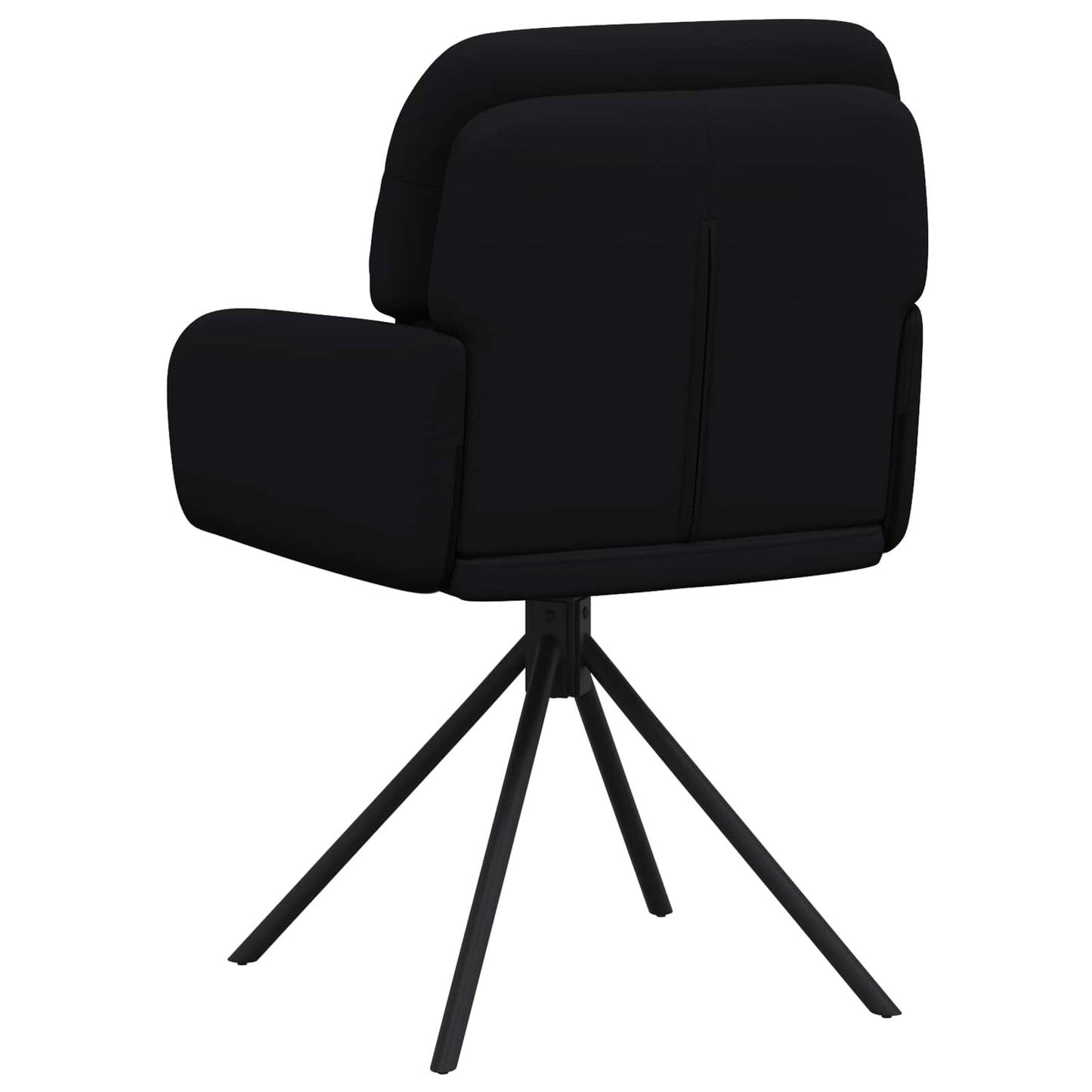 vidaXL Γυριστές καρέκλες φαγητού 2 pcs Τεχνητό Δέρμα Μαύρο