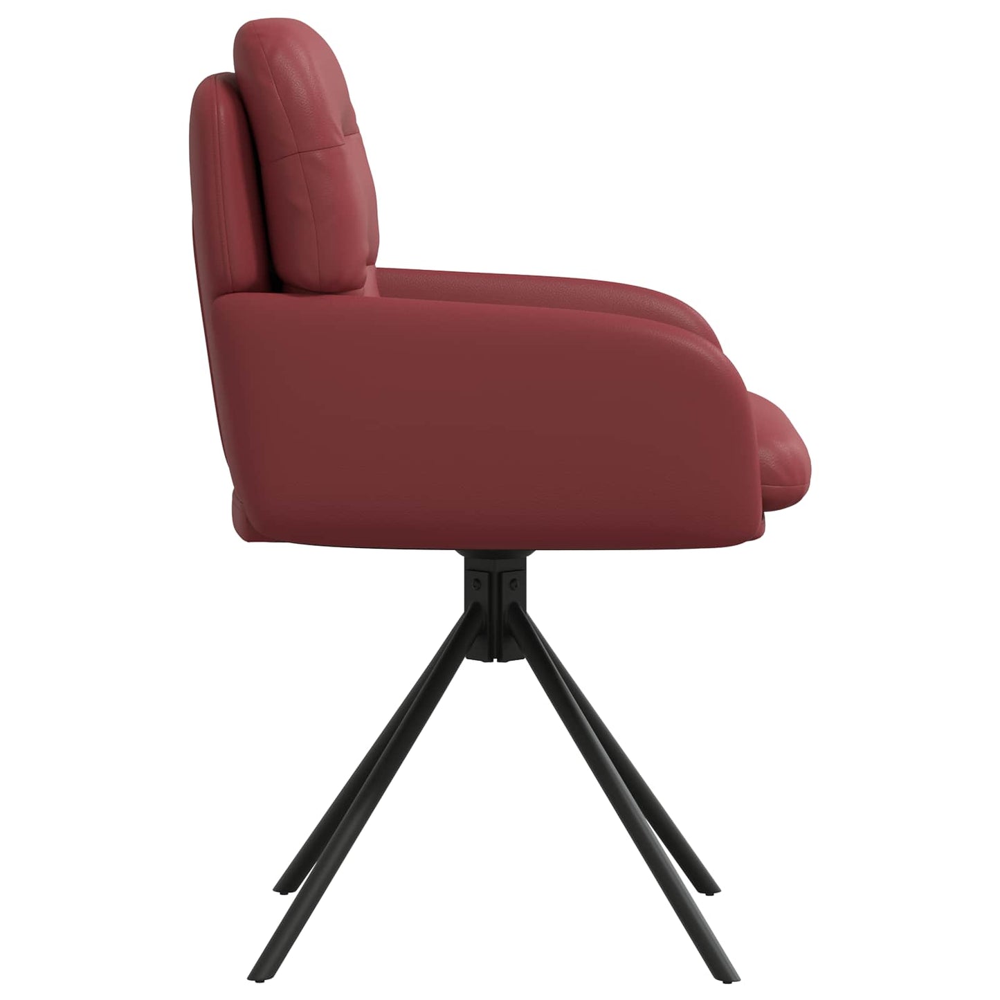 vidaXL Γυριστές καρέκλες φαγητού 2 pcs Τεχνητό Δέρμα Κόκκινο