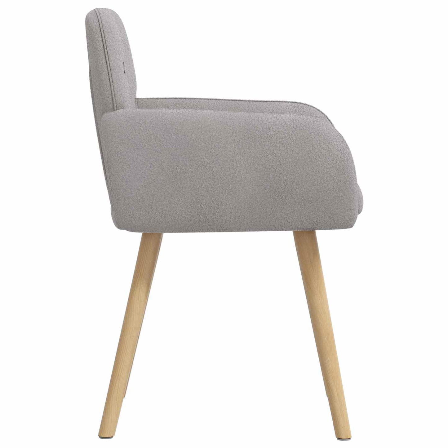 vidaXL Καρέκλες φαγητού 2 pcs Μπουκλέ Ανοιχτό γκρι 59 x 57 x 85 εκ.