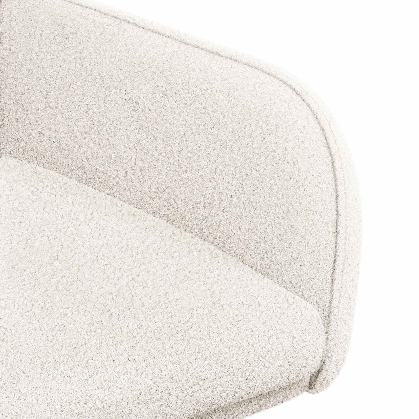 vidaXL Καρέκλες φαγητού 2 pcs Μπουκλέ Κρεμ 59 x 57 x 85 εκ.