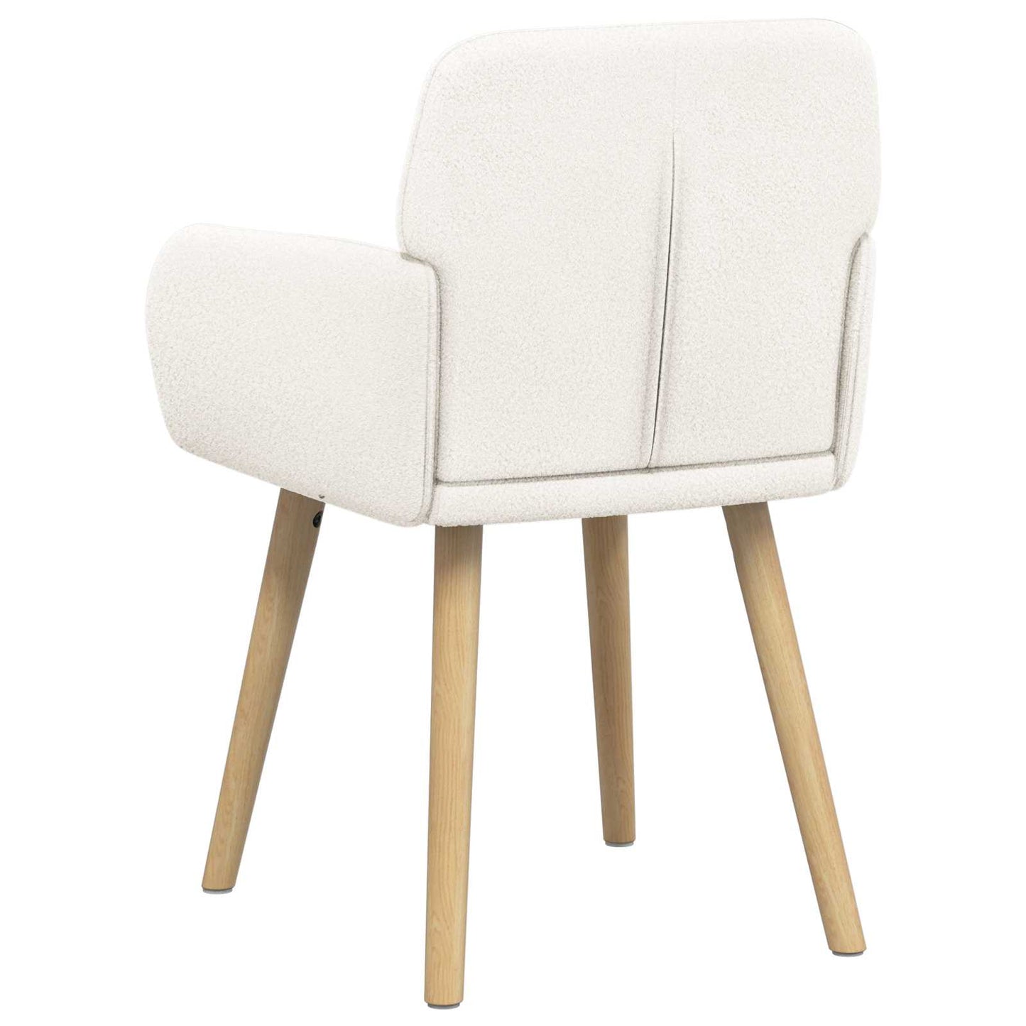 vidaXL Καρέκλες φαγητού 2 pcs Μπουκλέ Κρεμ 59 x 57 x 85 εκ.
