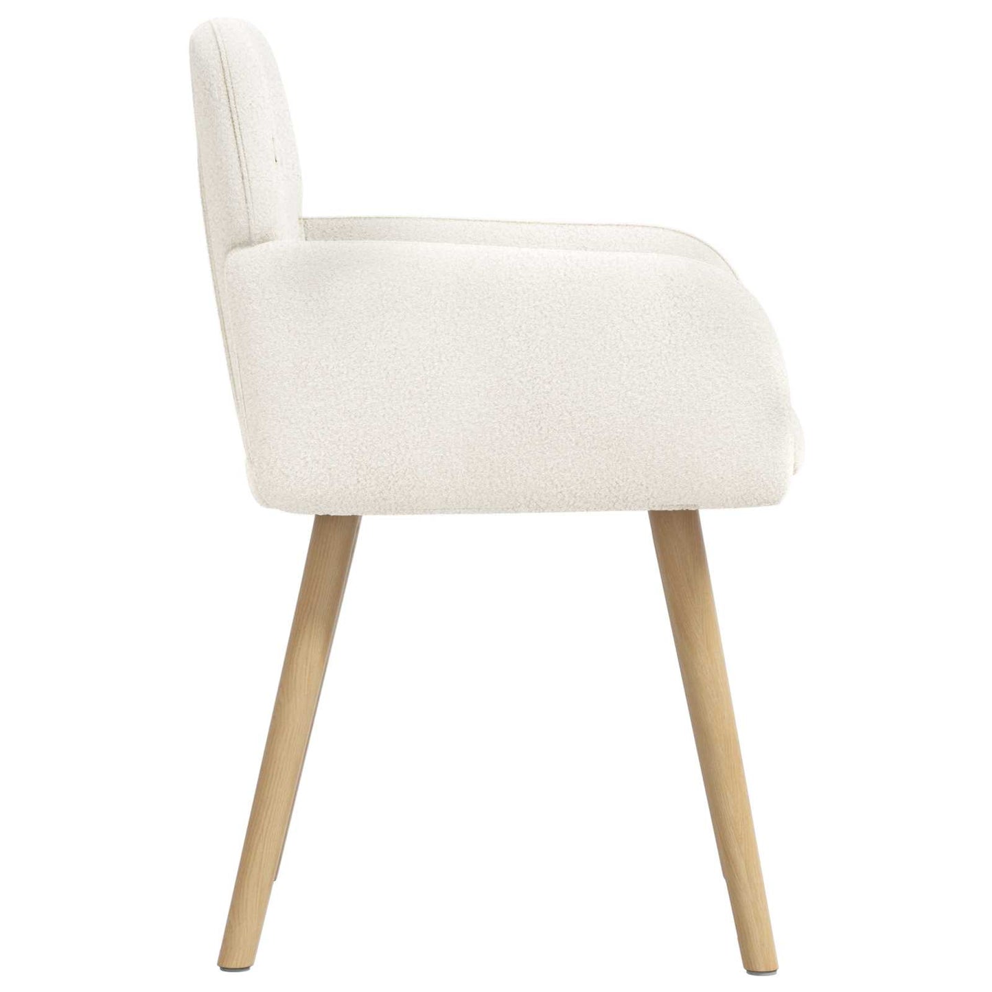 vidaXL Καρέκλες φαγητού 2 pcs Μπουκλέ Κρεμ 59 x 57 x 85 εκ.