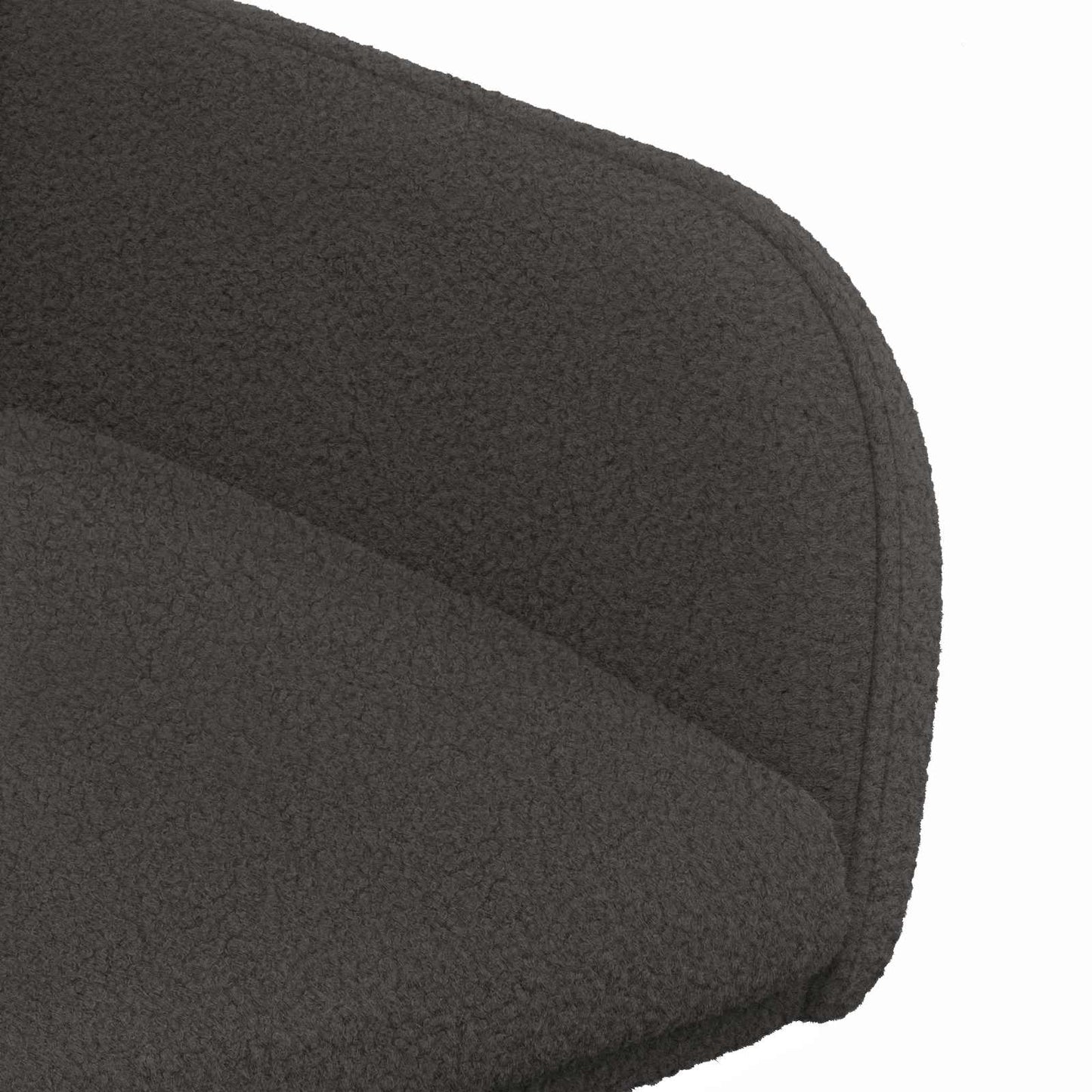 vidaXL Καρέκλες φαγητού 2 pcs Μπουκλέ Σκούρο Γκρι 59 x 57 x 85 εκ.