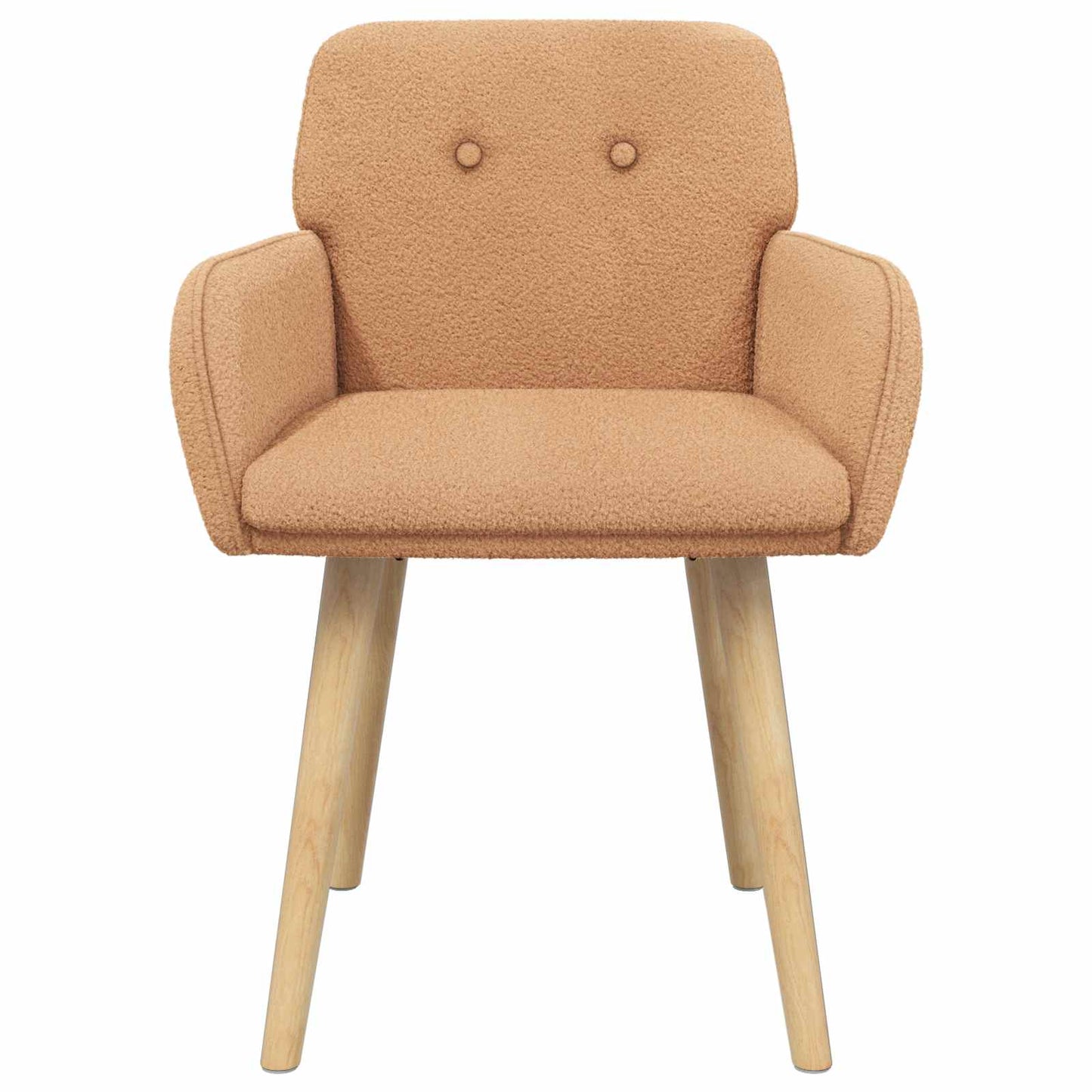 vidaXL Καρέκλες φαγητού 2 pcs Μπουκλέ Μπεζ 59 x 57 x 85 εκ.