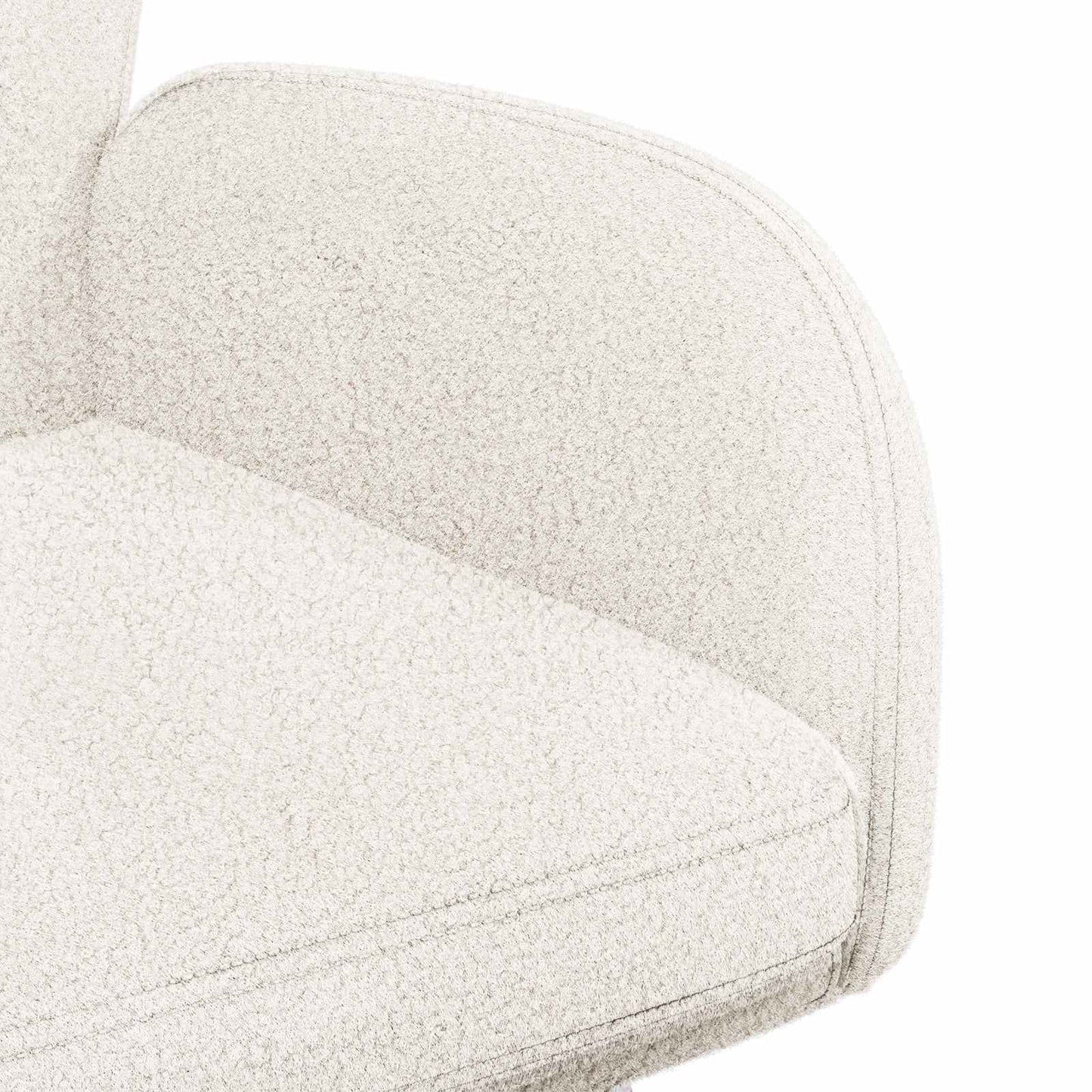 vidaXL Γυριστές καρέκλες φαγητού 2 pcs Μπουκλέ Κρεμ 54 x 58 x 87 εκ.