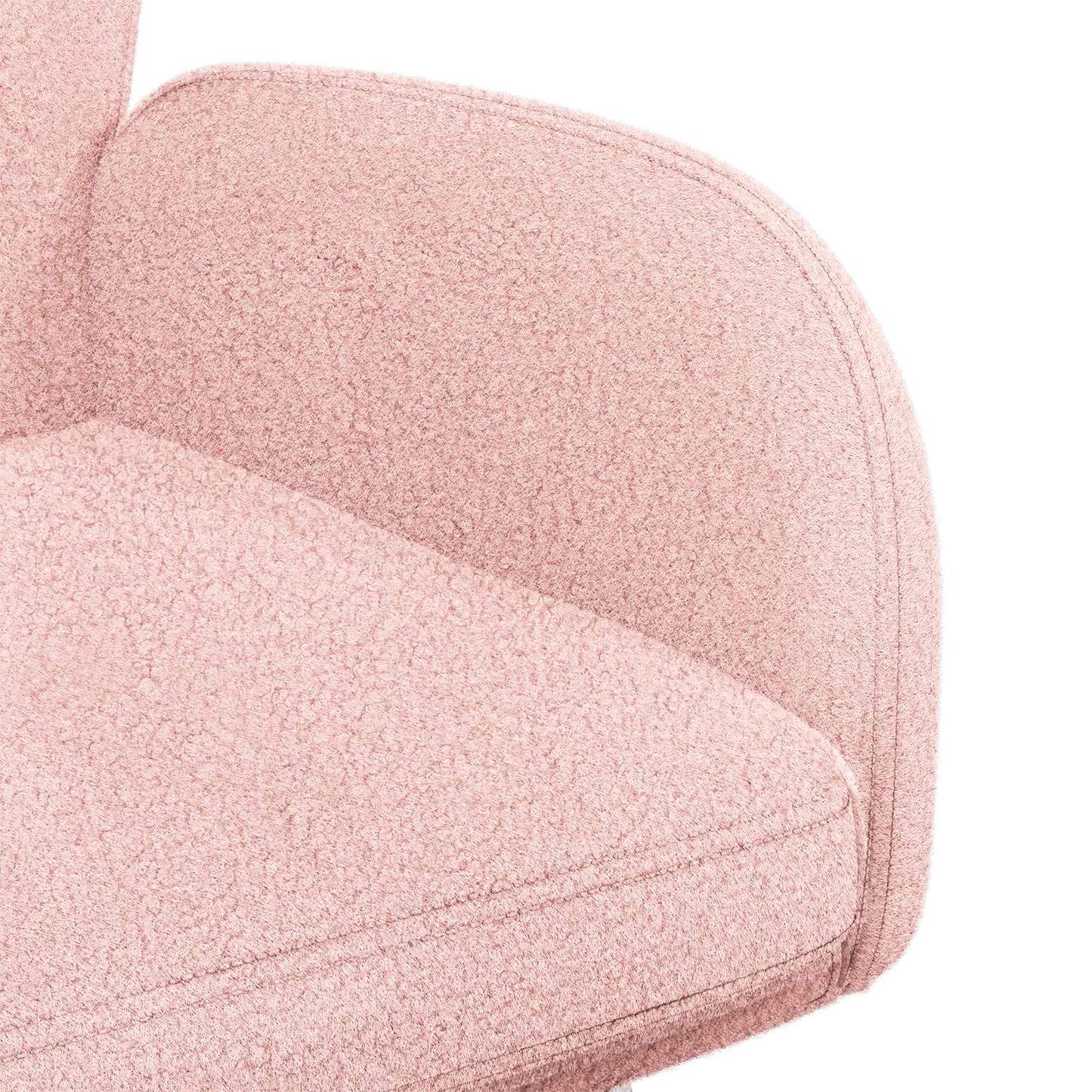 vidaXL Γυριστές καρέκλες φαγητού 2 pcs Μπουκλέ Ροζ 54 x 58 x 87 εκ.