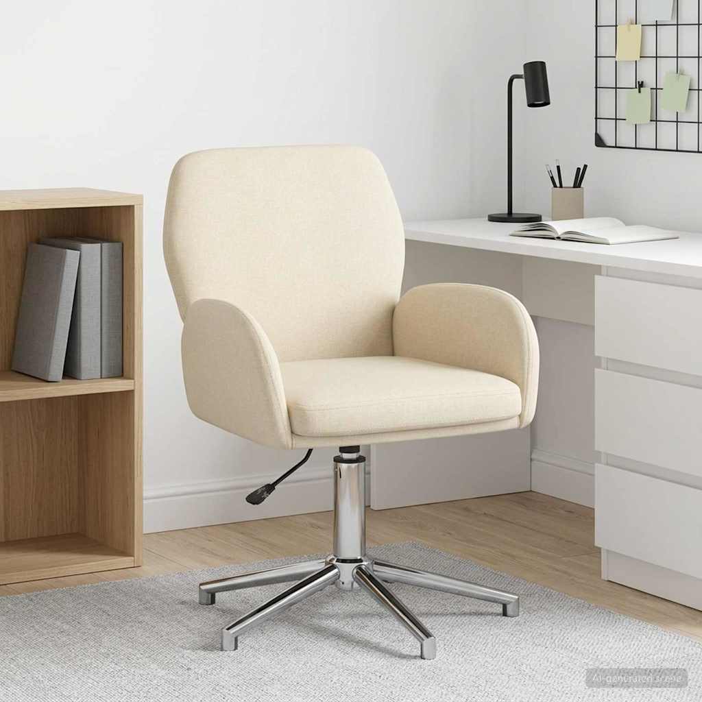 vidaXL Γυροσκοπική Καρέκλα Γραφείου Ύφασμα 54 x 58 x 90 εκ. Κρεμ