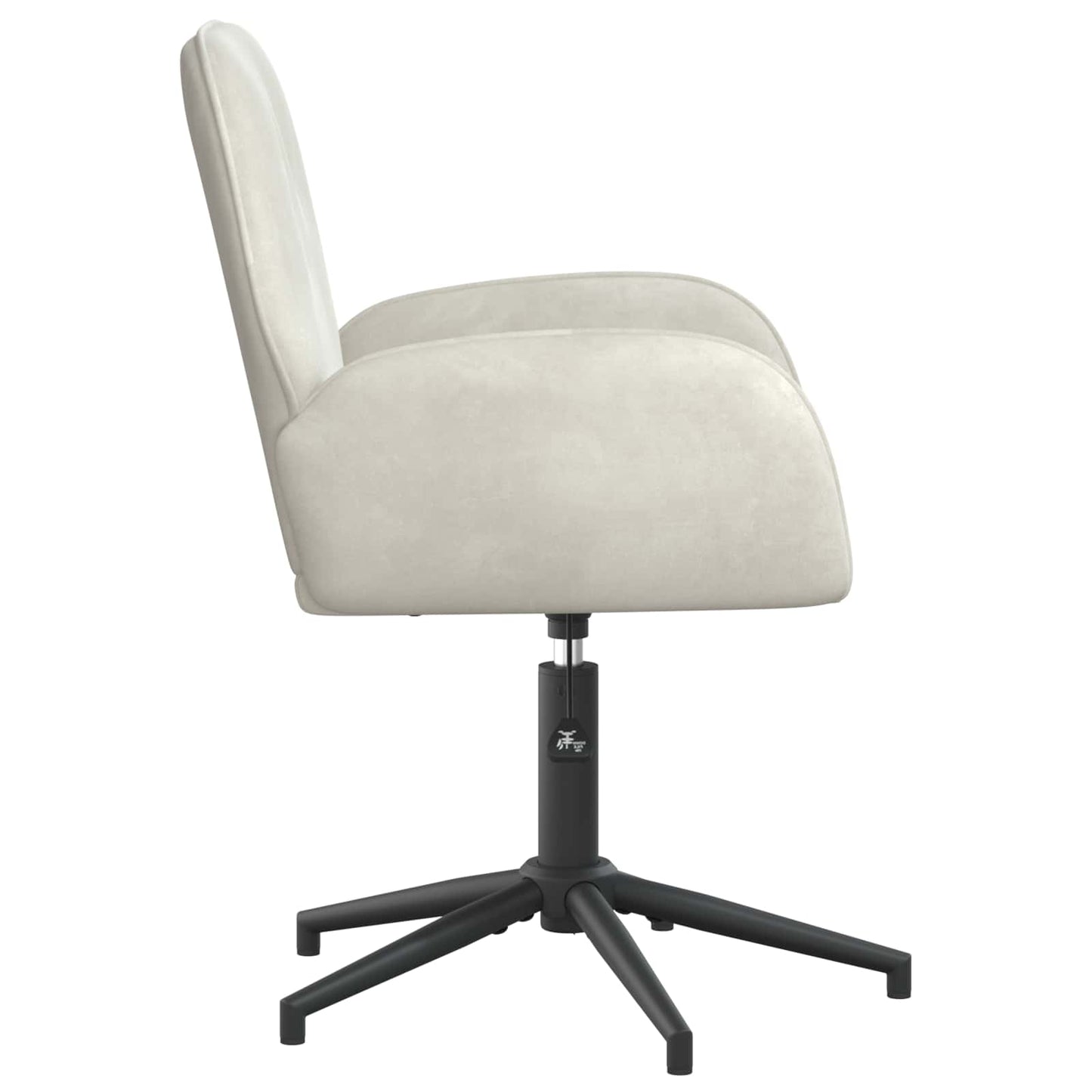 vidaXL Γυροσκοπική Καρέκλα Γραφείου Βελούδο 54 x 55 x 90 εκ Κρεμ
