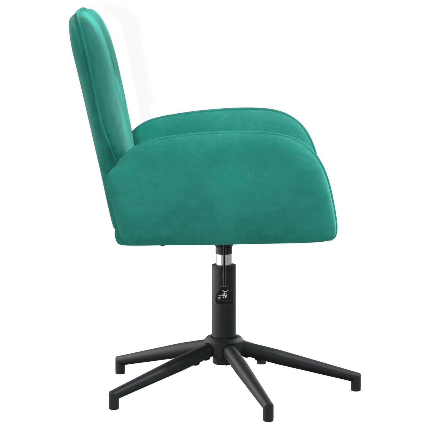 vidaXL Γυροσκοπική Καρέκλα Γραφείου Βελούδο 54 x 55 x 90 εκ Τιρκουάζ