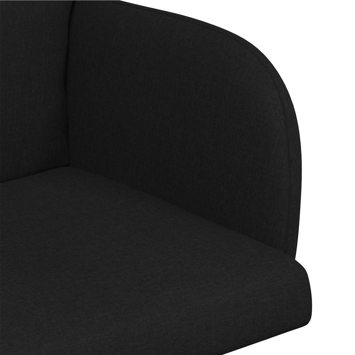 vidaXL Καρέκλες φαγητού 2 pcs Ύφασμα Μαύρο 60 x 56 x 96 εκ