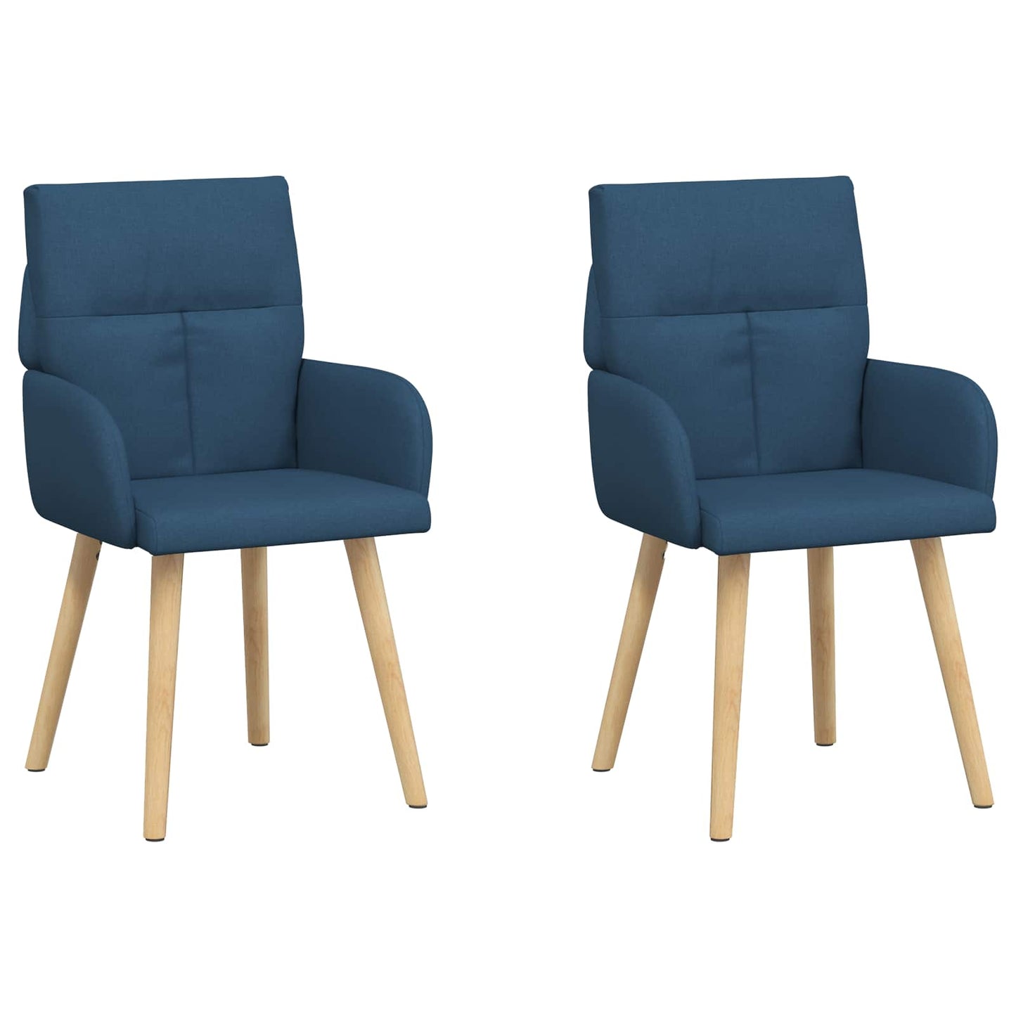 vidaXL Καρέκλες φαγητού 2 pcs Ύφασμα Μπλε 60 x 56 x 96 εκ