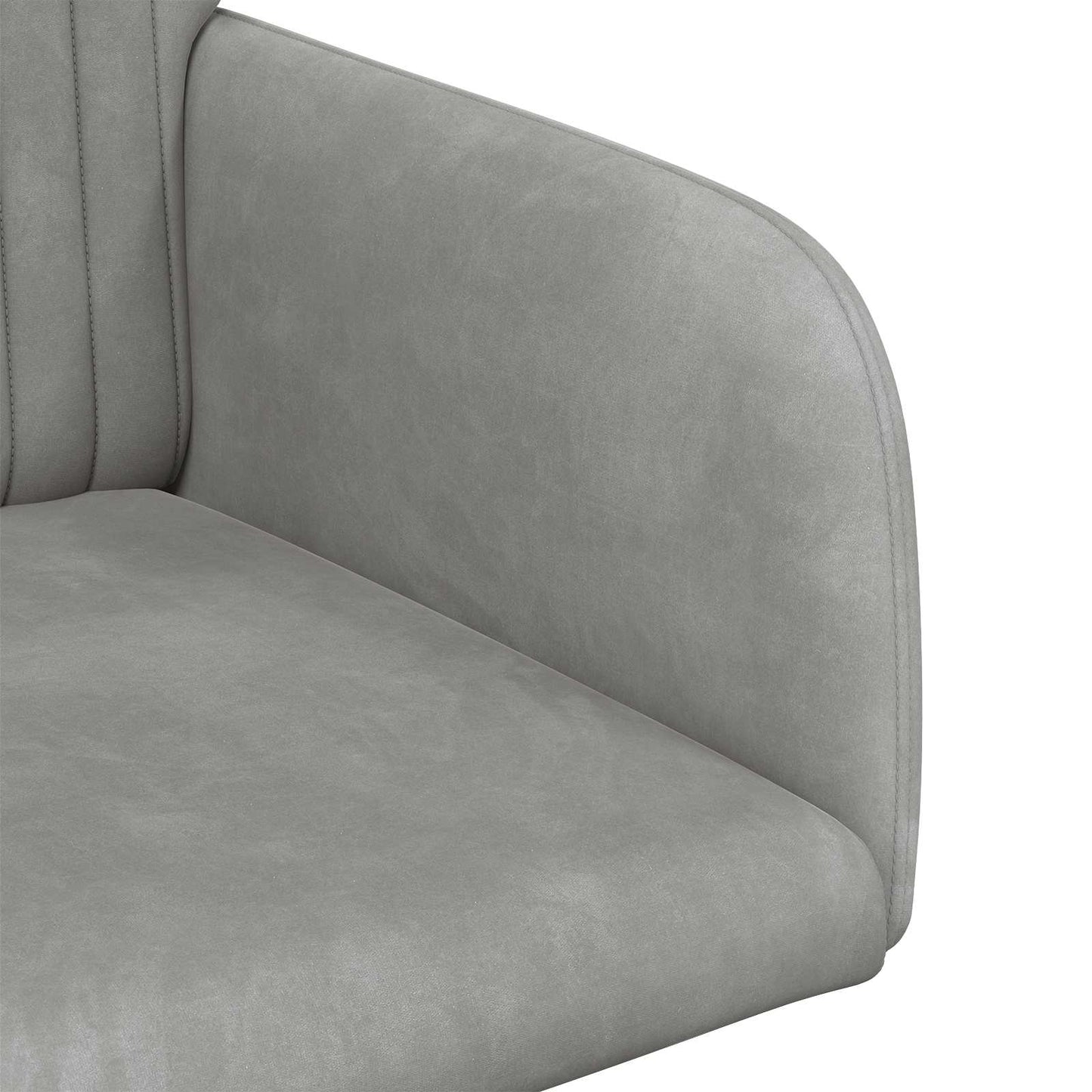 vidaXL Καρέκλες φαγητού 2 pcs Βελούδο Ανοιχτό γκρι 55 x 50 x 84 εκ.