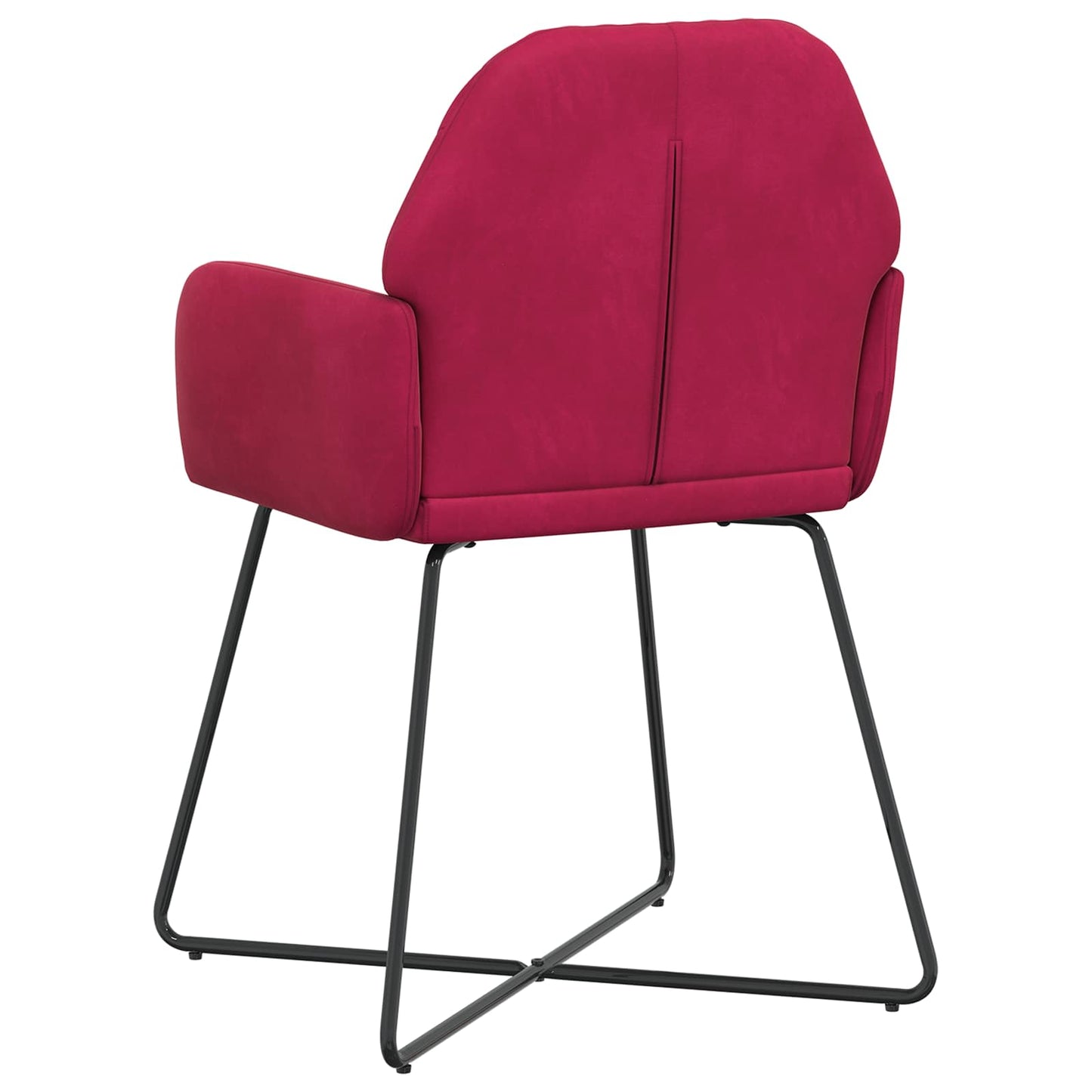 vidaXL Καρέκλες φαγητού 2 pcs Βελούδο Κόκκινο 55 x 50 x 84 εκ.
