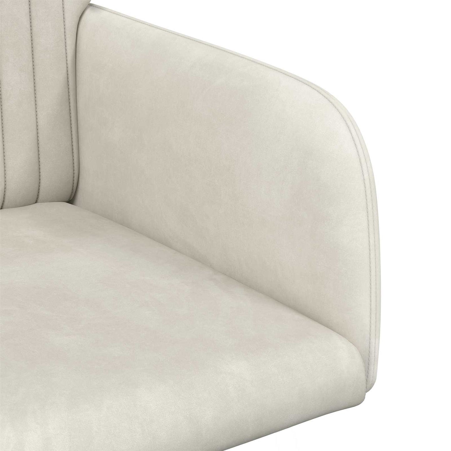 vidaXL Καρέκλες φαγητού 2 pcs Βελούδο Κρεμ 55 x 50 x 84 εκ.