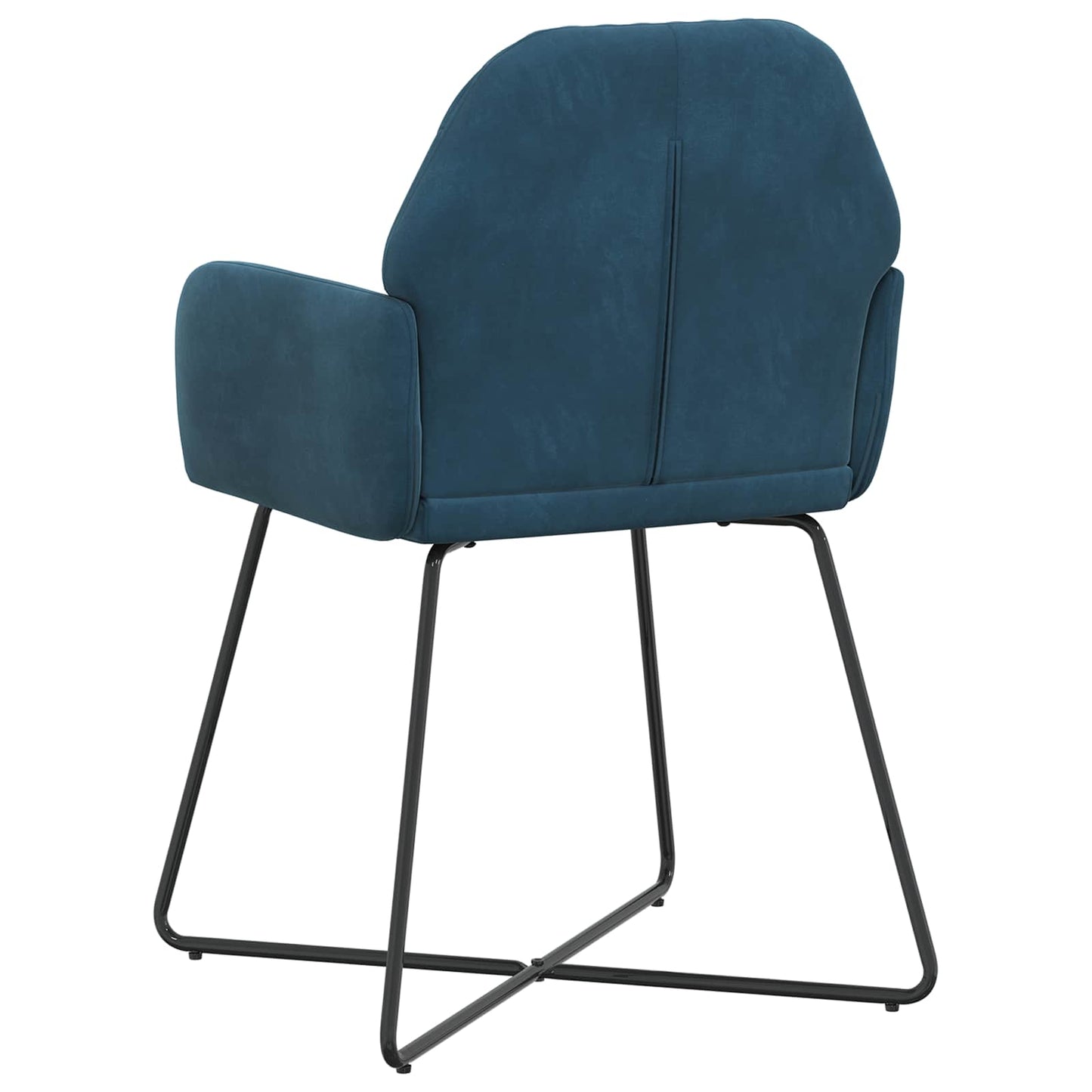 vidaXL Καρέκλες φαγητού 2 pcs Βελούδο Μπλε 55 x 50 x 84 εκ.